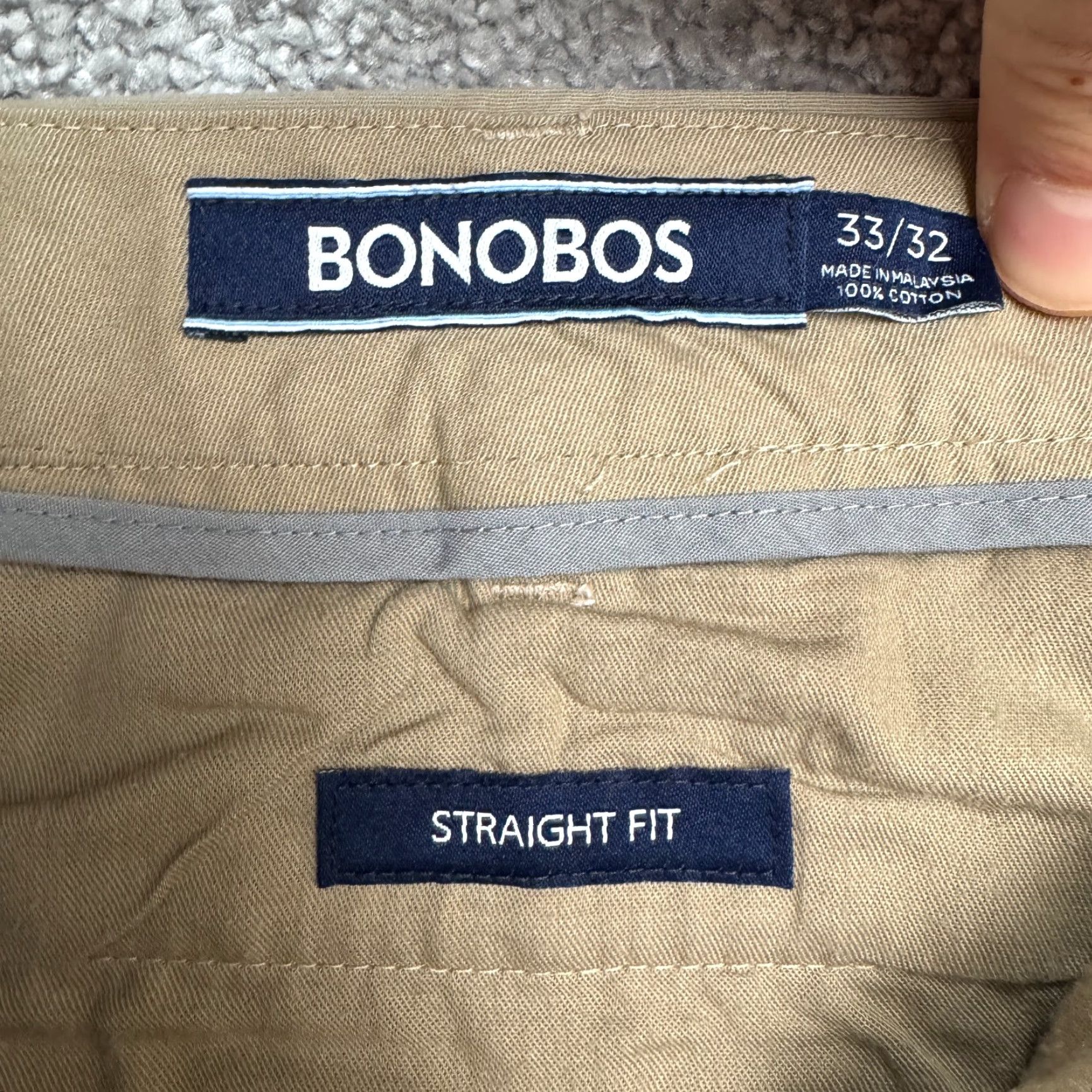 Bonobos Bonobos Pants Mens 33x32 Brown Straight Chino Khaki Wednesday Weekday Warrior Size US 33 - 6 Thumbnail