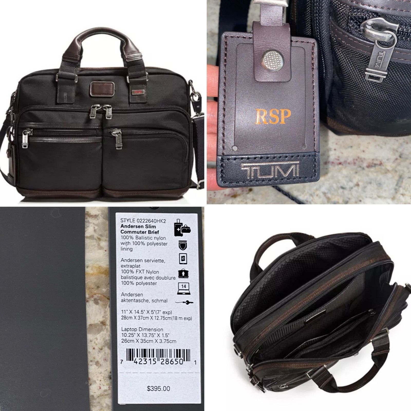 Tumi TUMI $399 Alpha Bravo Andersen Slim Commuter Briefcase Size ONE SIZE - 1 Thumbnail