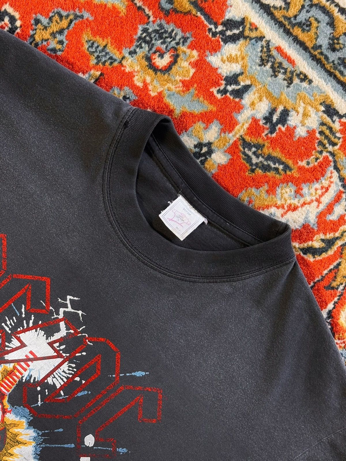 AC/DC × Band Tees × Vintage 90s Vintage ACDC Thunderstruck Faded Rock Tee T-Shirt Size US L / EU 52-54 / 3 - 8 Thumbnail
