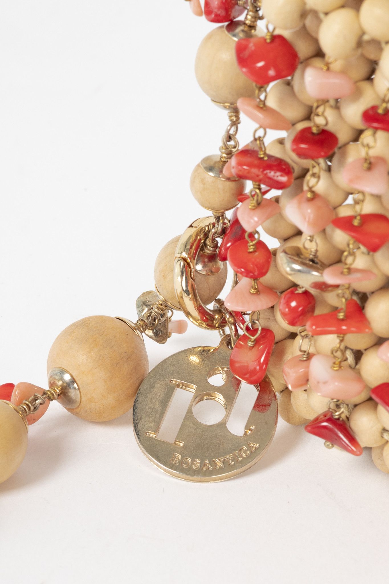 Other Rosantica Aquila Beige Wood-Bead Dangling-Resin Crossbody Size ONE SIZE - 6 Thumbnail