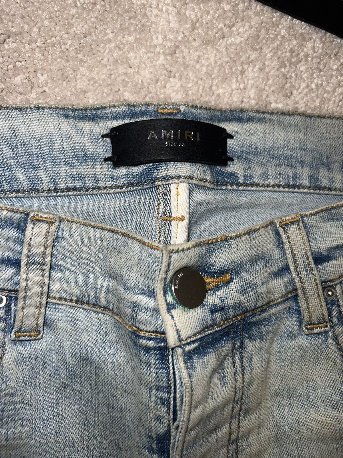 Amiri Amiri MX1 Suede Nude Size US 33 - 5 Thumbnail