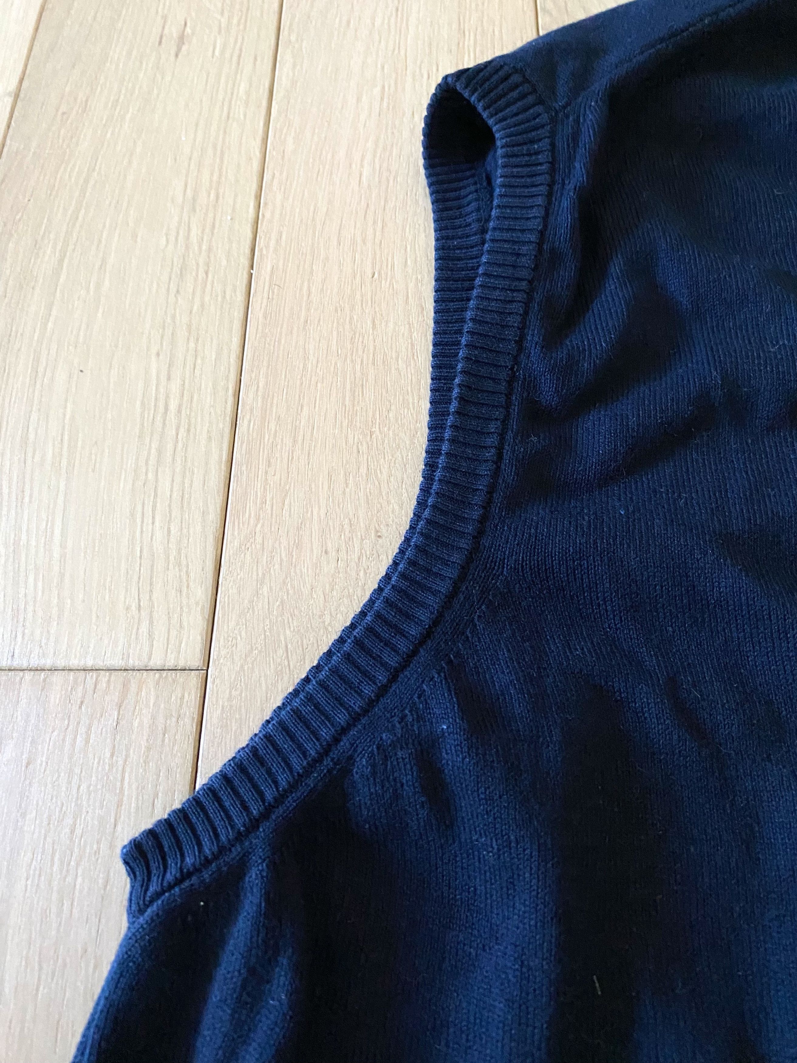 Gran Sasso Loose fiiting navy cotton knit vest Size US XL / EU 56 / 4 - 7 Thumbnail