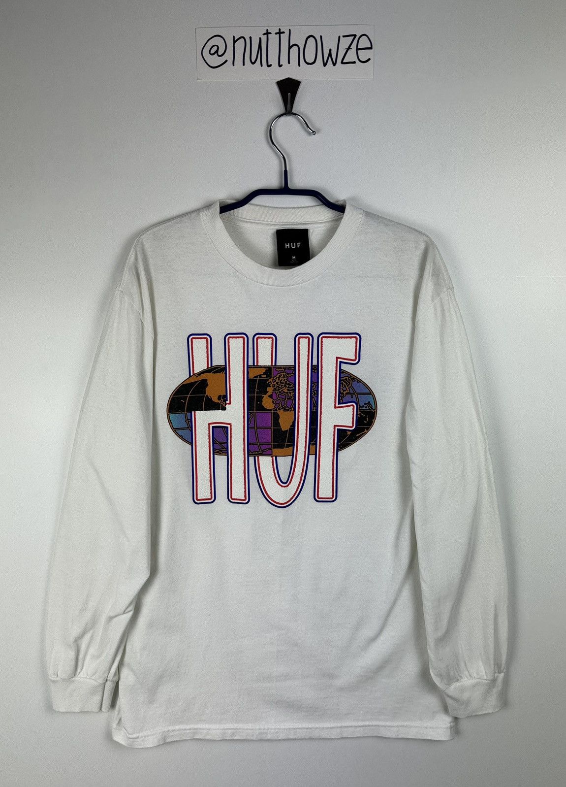 Huf HUF Quake USA World Center Logo L/S Tee Size US M / EU 48-50 / 2 - 1 Thumbnail