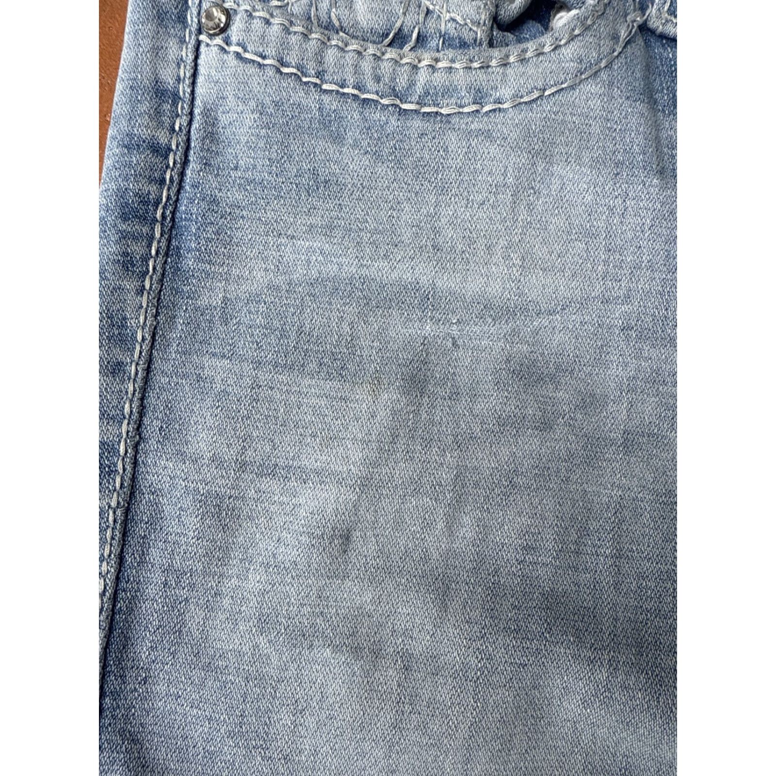 True Religion True Religion Joey Big T Bootcut Flare Jeans Womens 32x30 Blue 5-Pocket Denim Cotton Blend Hip Hop Grunge Biker Gothic 90s Mens Womens Boys Girls Size 24" / US 00 / IT 34 - 6 Thumbnail
