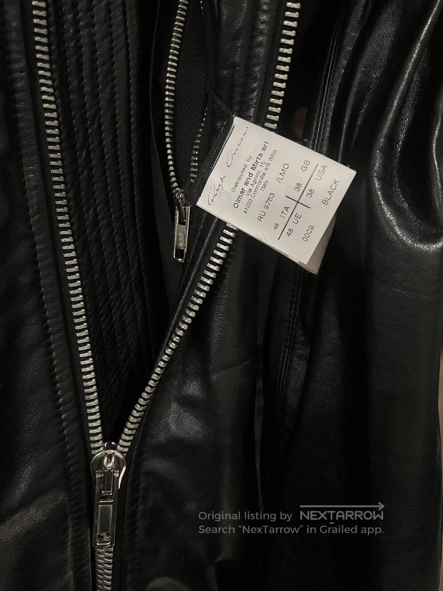Rick Owens Rick Owens Black Leather Jacket. Size US M / EU 48-50 / 2 - 7 Thumbnail