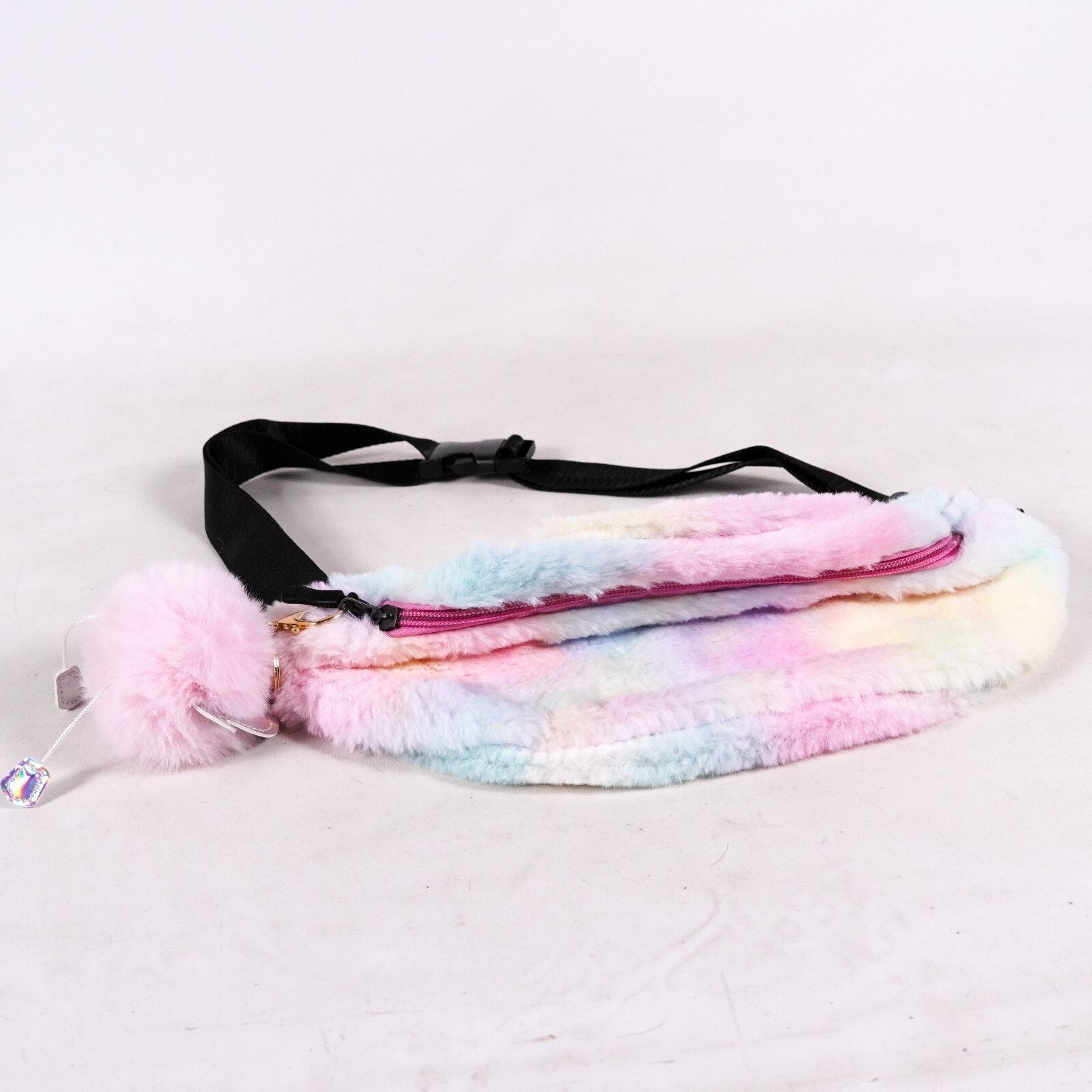 Other Unicorn Soft Fuzzy Plush Fanny Pack Waist Bag Purse Pink Size ONE SIZE - 3 Thumbnail