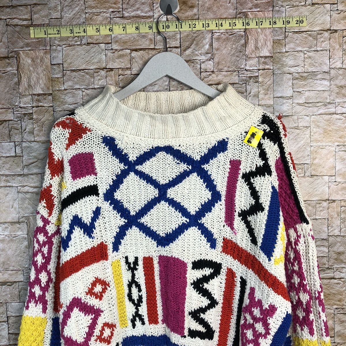 Handmade Jeniffer Reed Multicolor handmade Knitwear like coogi #A261 Size US M / EU 48-50 / 2 - 2 Thumbnail
