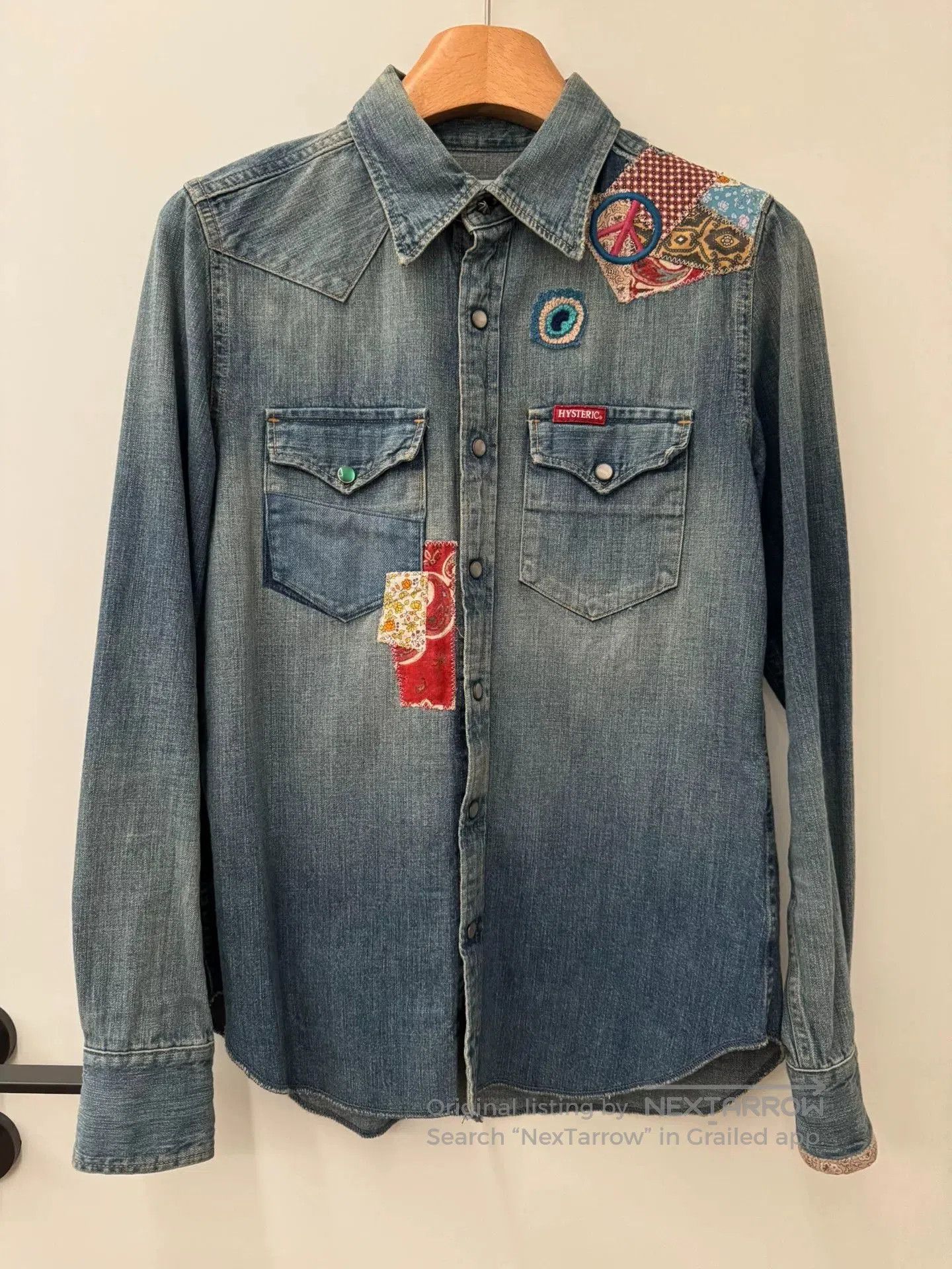 Hysteric Glamour Hysteric Glamour Embroidered Washed Denim Shirt. Size S / US 4 / IT 40 - 1 Thumbnail