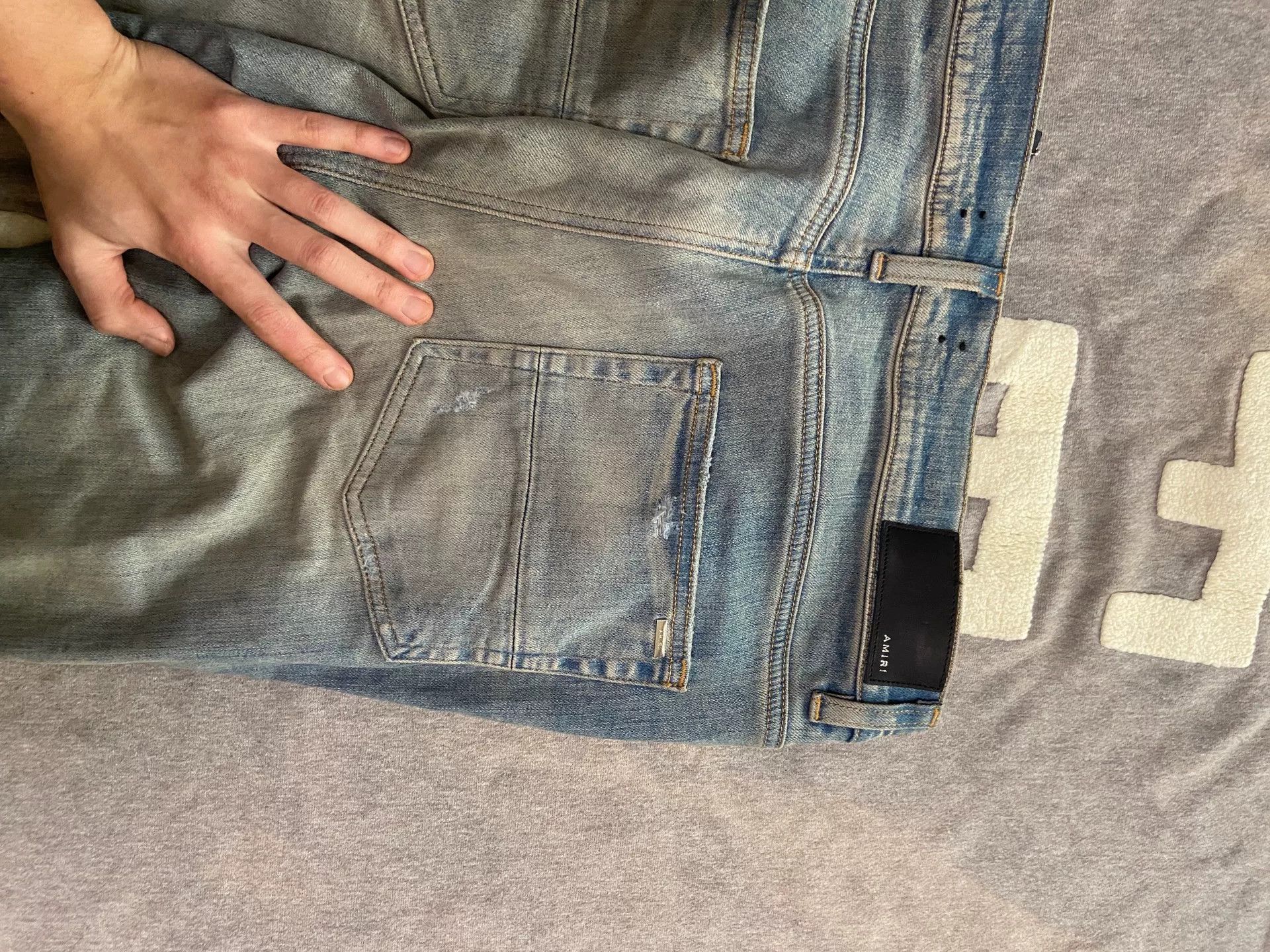 Amiri amiri crystal chain denim pants size 33 Size US 33 - 6 Thumbnail