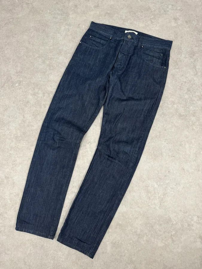 Balmain 2010s Pierre Balmain Navy Brut Slim Denim Jeans Size US 30 / EU 46 - 5 Thumbnail