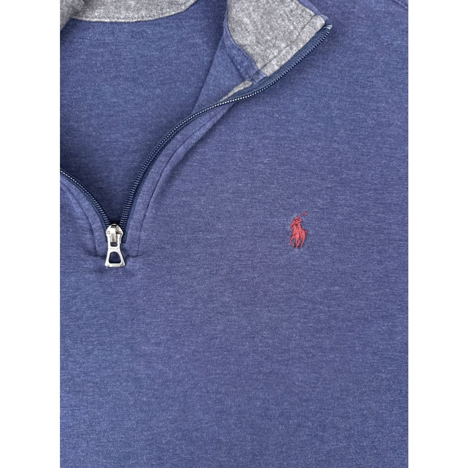 Polo Ralph Lauren Polo Ralph Lauren Sweater Adult XL Blue 1/4 Zip Mock Neck Cotton Blend Embroidered Logo Pullover Mens Size US XL / EU 56 / 4 - 6 Thumbnail