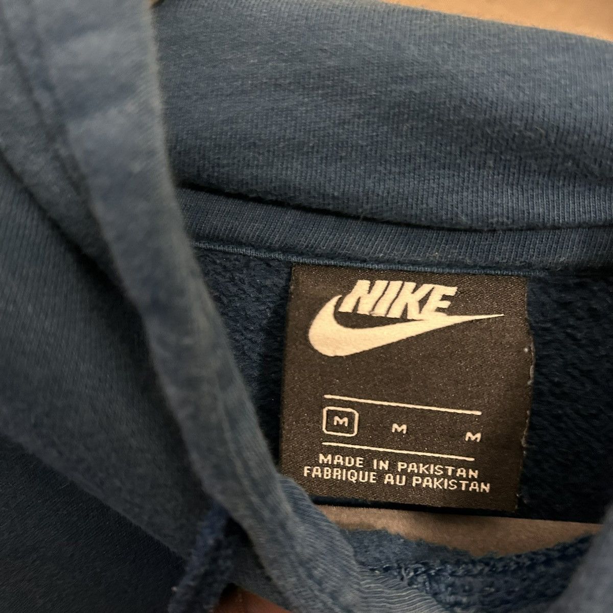 Nike × Vintage Vintage 90s Y2K Nike Em Hoodie Men's Size Medium Teal Size US M / EU 48-50 / 2 - 3 Thumbnail