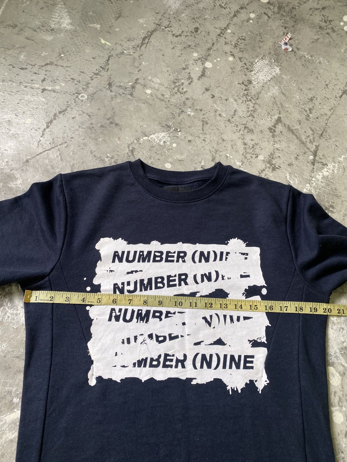 Number (N)ine Number (N)ine Spellout Dark Blue Sweatshirt Size US L / EU 52-54 / 3 - 10 Thumbnail