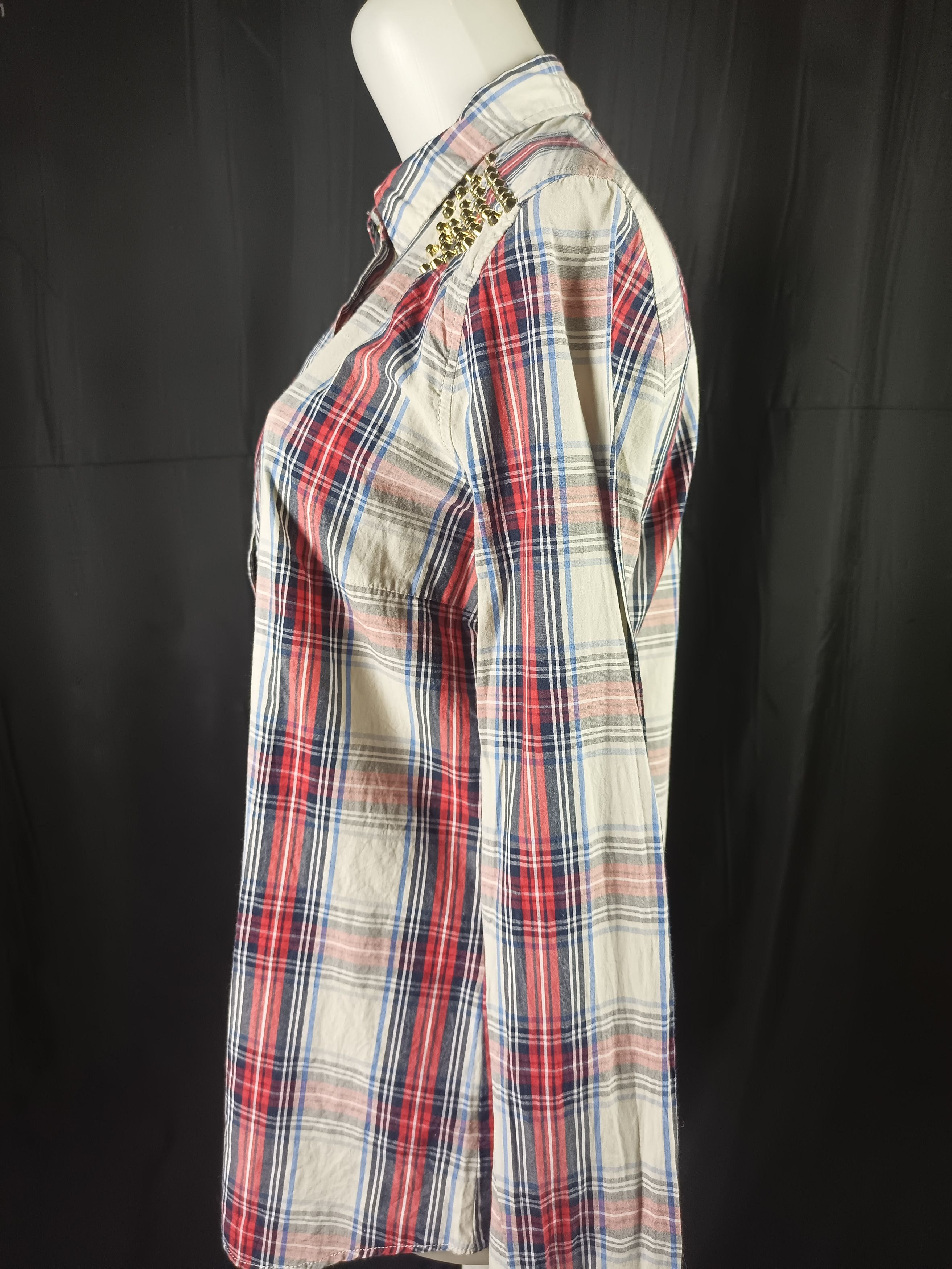 Designer × Japanese Brand × Zara ZARA TRAFALUC MMXII Collection Women Plaid Stud Shirt Size M / US 6-8 / IT 42-44 - 15 Thumbnail