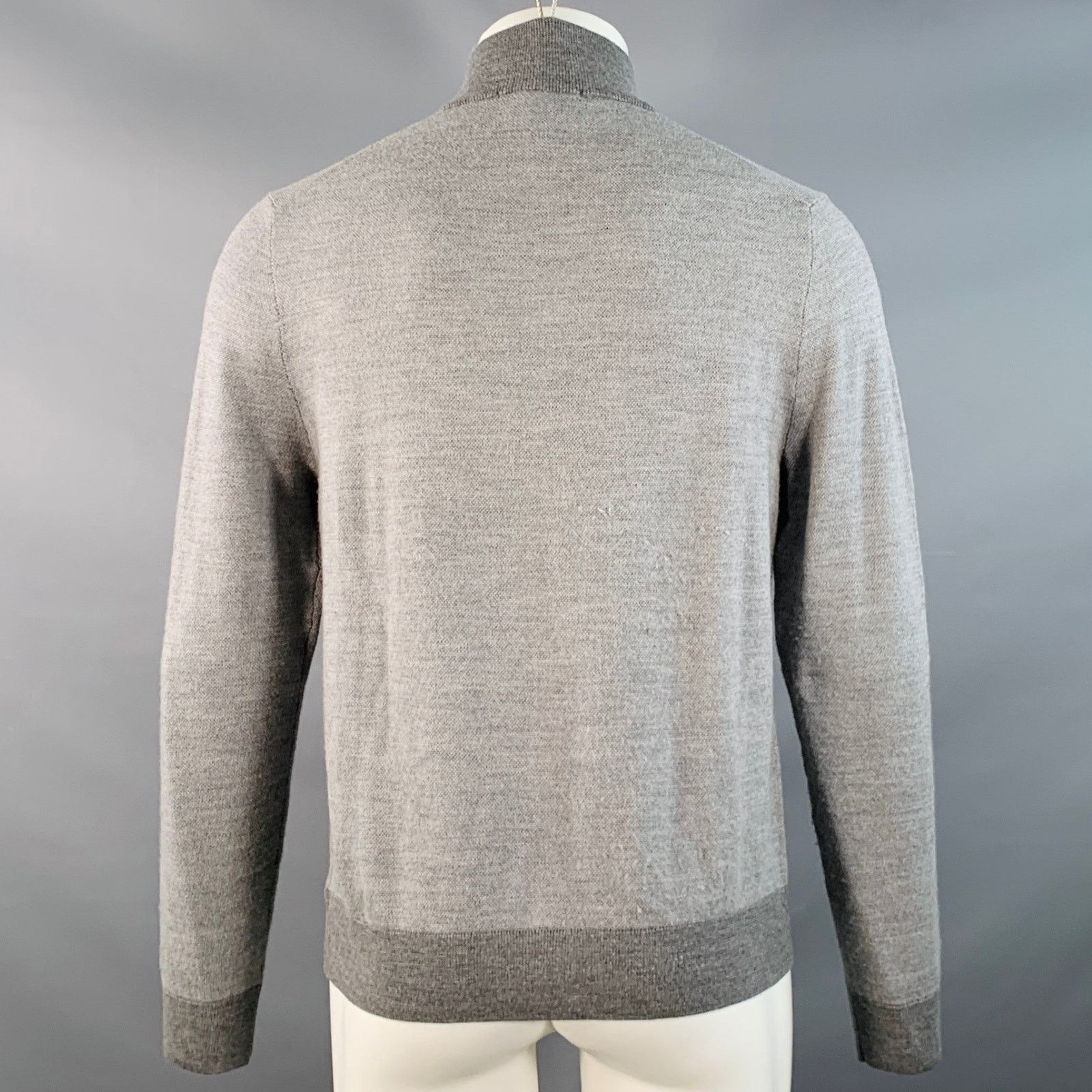 Brooks Brothers BROOKS BROTHERS Size M Grey Merino Wool 1/4 Zip Pullover Size US M / EU 48-50 / 2 - 3 Thumbnail