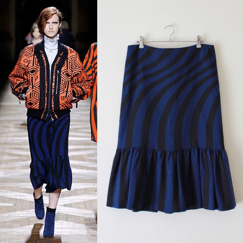 Dries Van Noten 2014AW Stripe Skirt -dmc