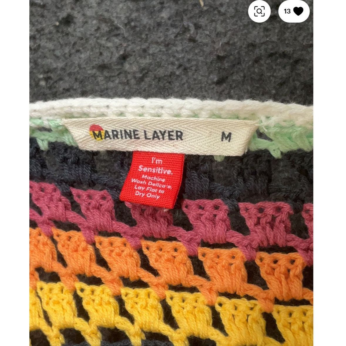 Marine Layer NWT Marine Layer Fiona Crochet Dress Multi Stripe M Hard to Size M / US 6-8 / IT 42-44 - 5 Thumbnail