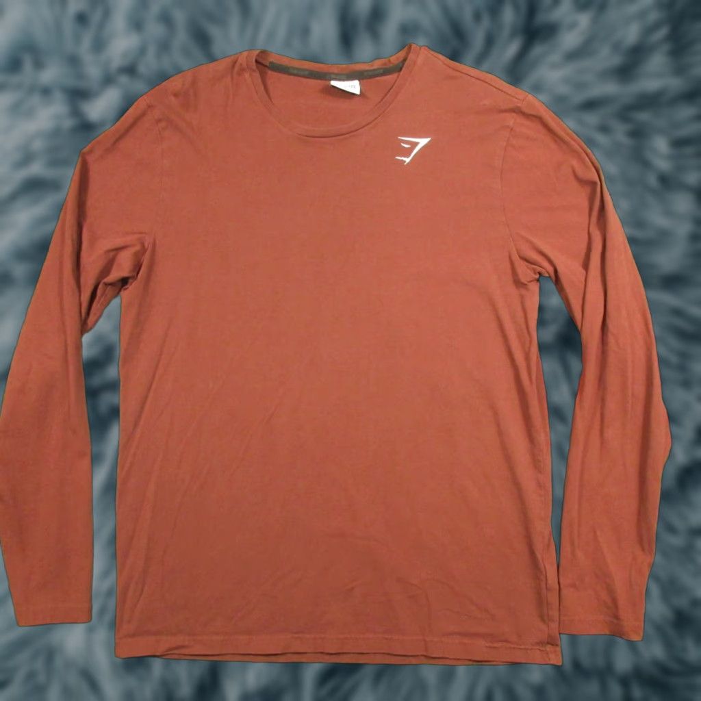 Gymshark Gymshark Sweatshirt Mens Medium Burgundy Knit Pullover Crew Neck Long Sleeve Cotton Logo Pullover Athleisure Casual Winter Fall Spring EUC Size US M / EU 48-50 / 2 - 1 Thumbnail