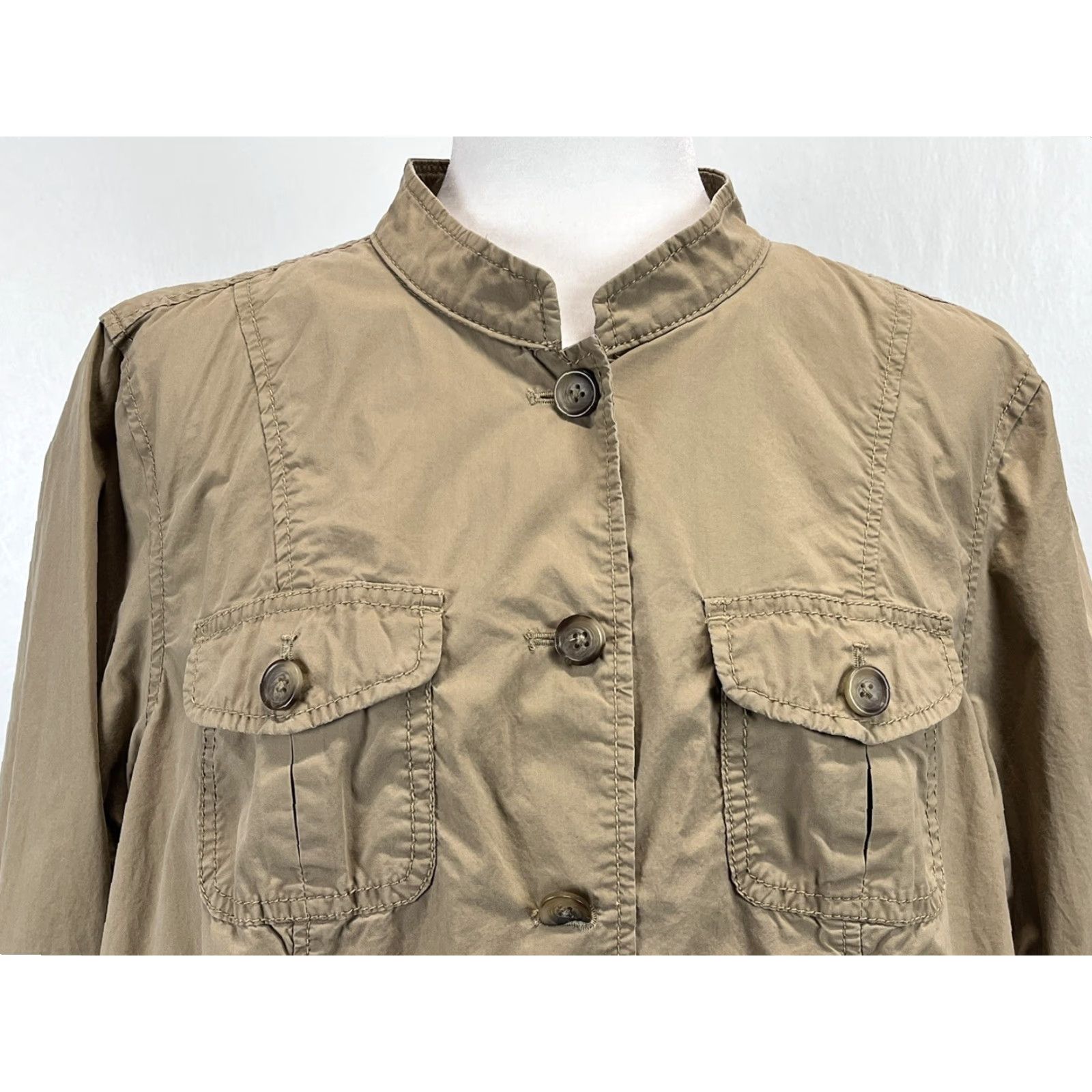 Lands' End Lands' End Women's Lightweight Utility Jacket Plus Size 1X 16W 18W Brown GUC Size XL / US 12-14 / IT 48-50 - 5 Thumbnail