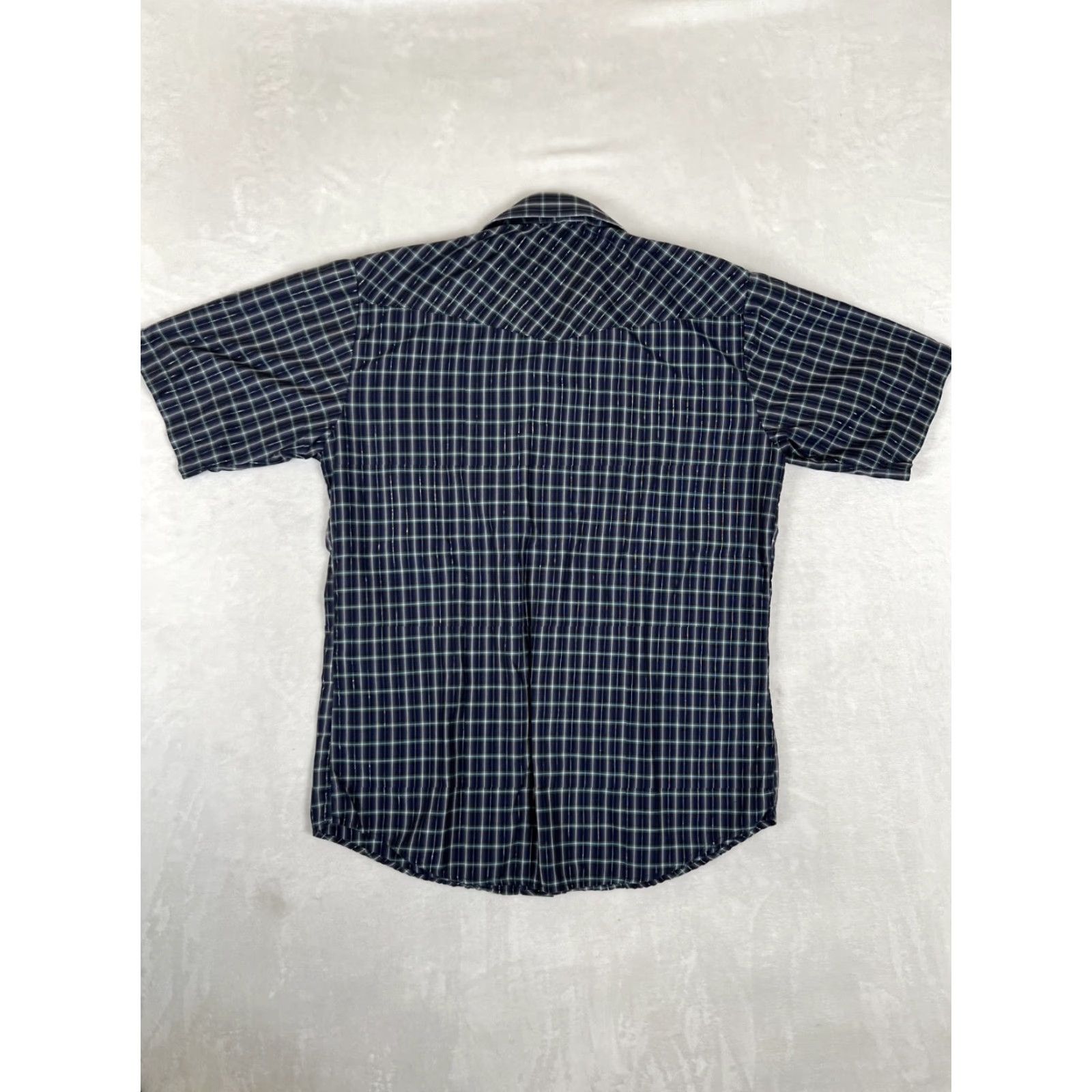 Roper VINTAGE Roper Shirt Western Pearl Snap Short Sleeve Plaid Size L Blue Mens 90s Cowboy Shirt Size US L / EU 52-54 / 3 - 6 Thumbnail