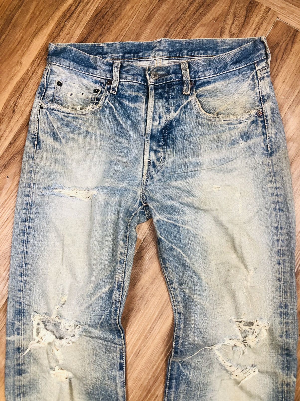 Japanese Brand Japanese Denim Vintage Ripped - Domingo Co. Ltd. (37) Size US 30 / EU 46 - 3 Thumbnail