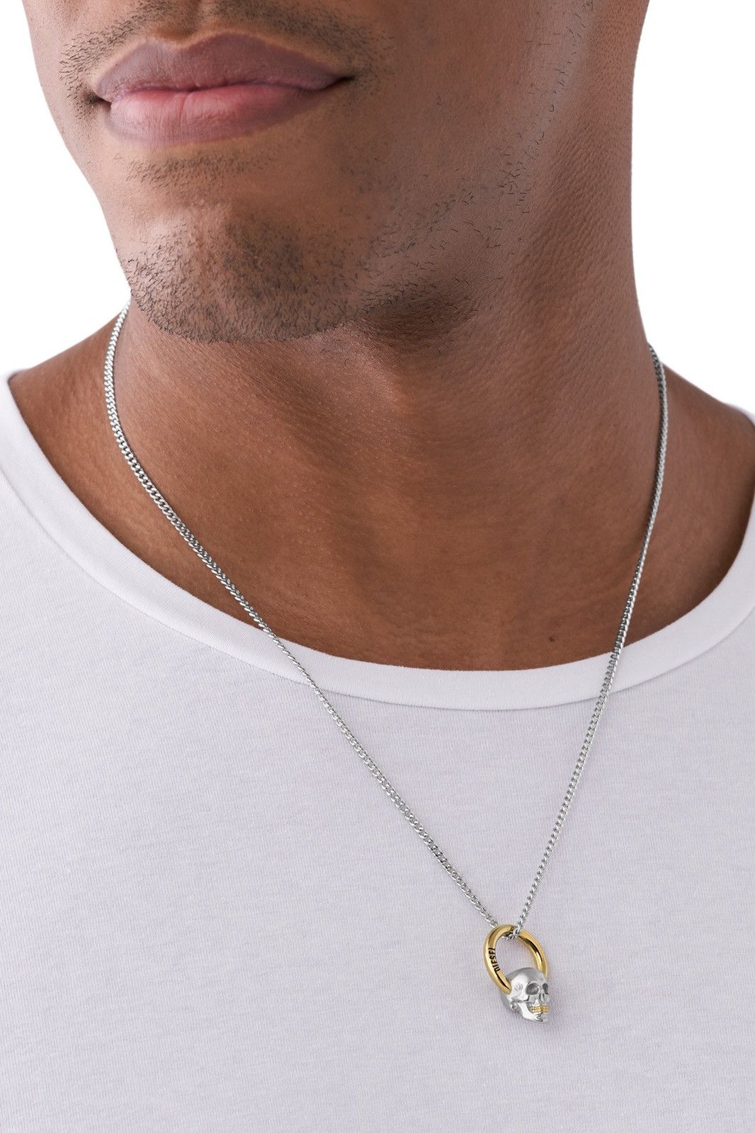 Diesel !DS! SS23 Diesel Skull Silver Necklace Size ONE SIZE - 3 Thumbnail
