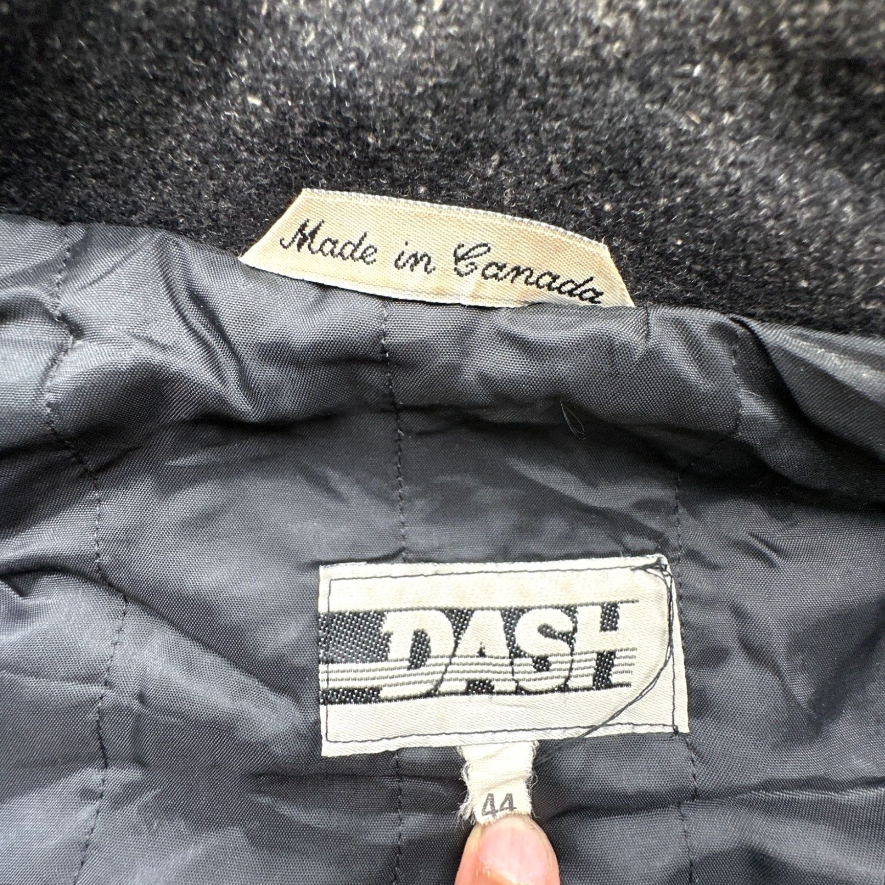ASH VINTAGE Dash Pure Wool Bomber Jacket Mens 44 Large Dark Gray Lined Full Zip Jacket Mens 44 Large Dark Gray Lined Full Zip Size US S / EU 44-46 / 1 - 7 Thumbnail