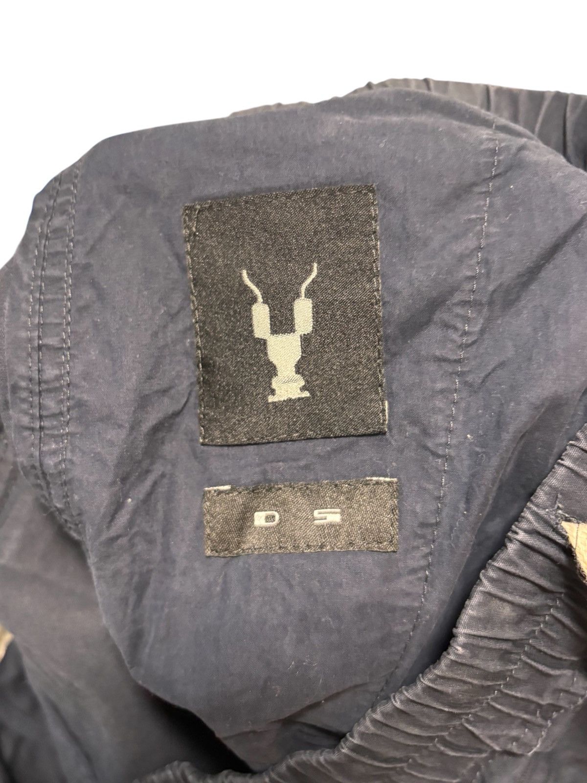 Rick Owens Drkshdw Rick Owens Drawstring Cropped Navy EDFU Drop Crotch Pants Size US 34 / EU 50 - 4 Thumbnail