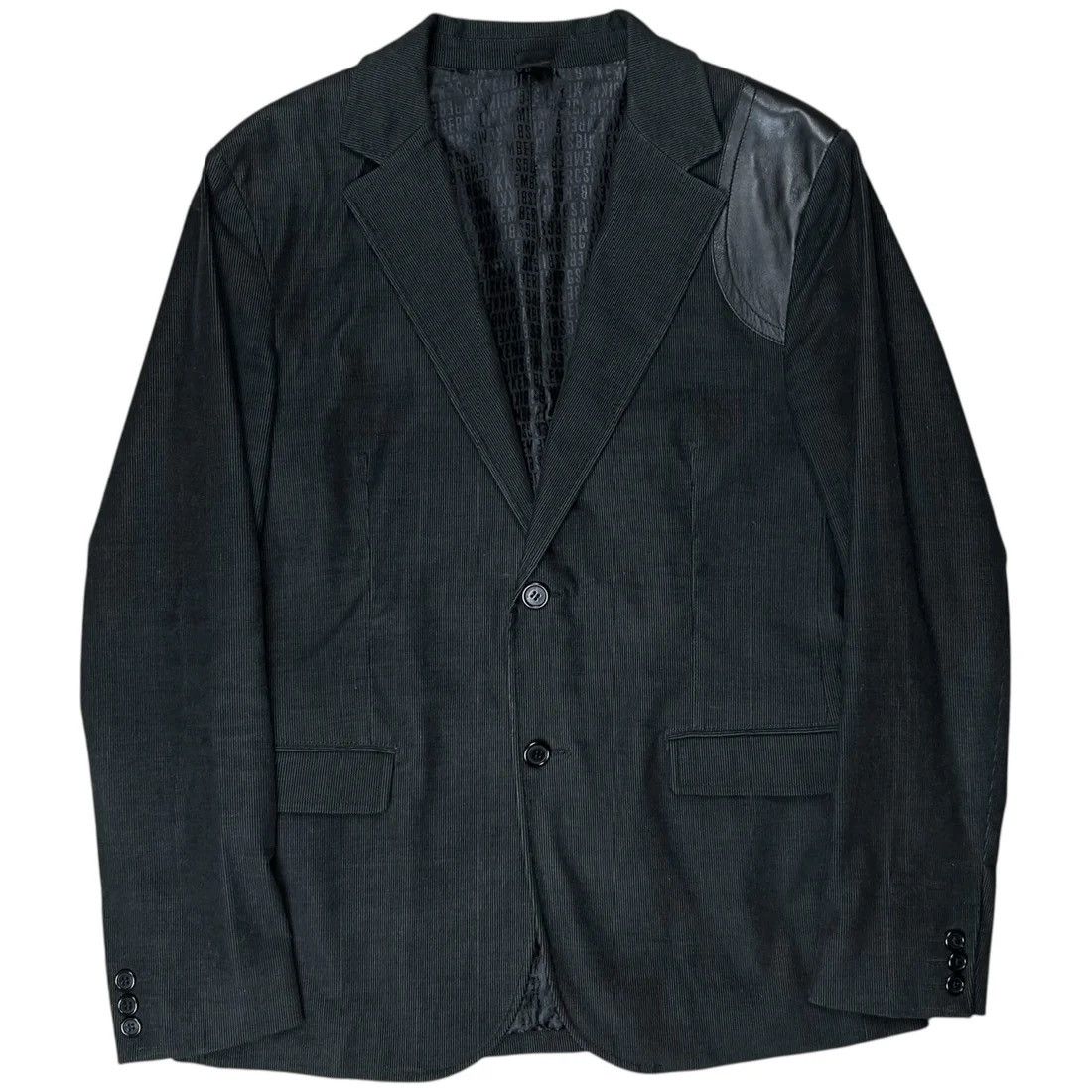 Dirk Bikkembergs Dirk Bikkembergs Leather Applicated Corduroy Blazer Size US S / EU 44-46 / 1 - 1 Thumbnail