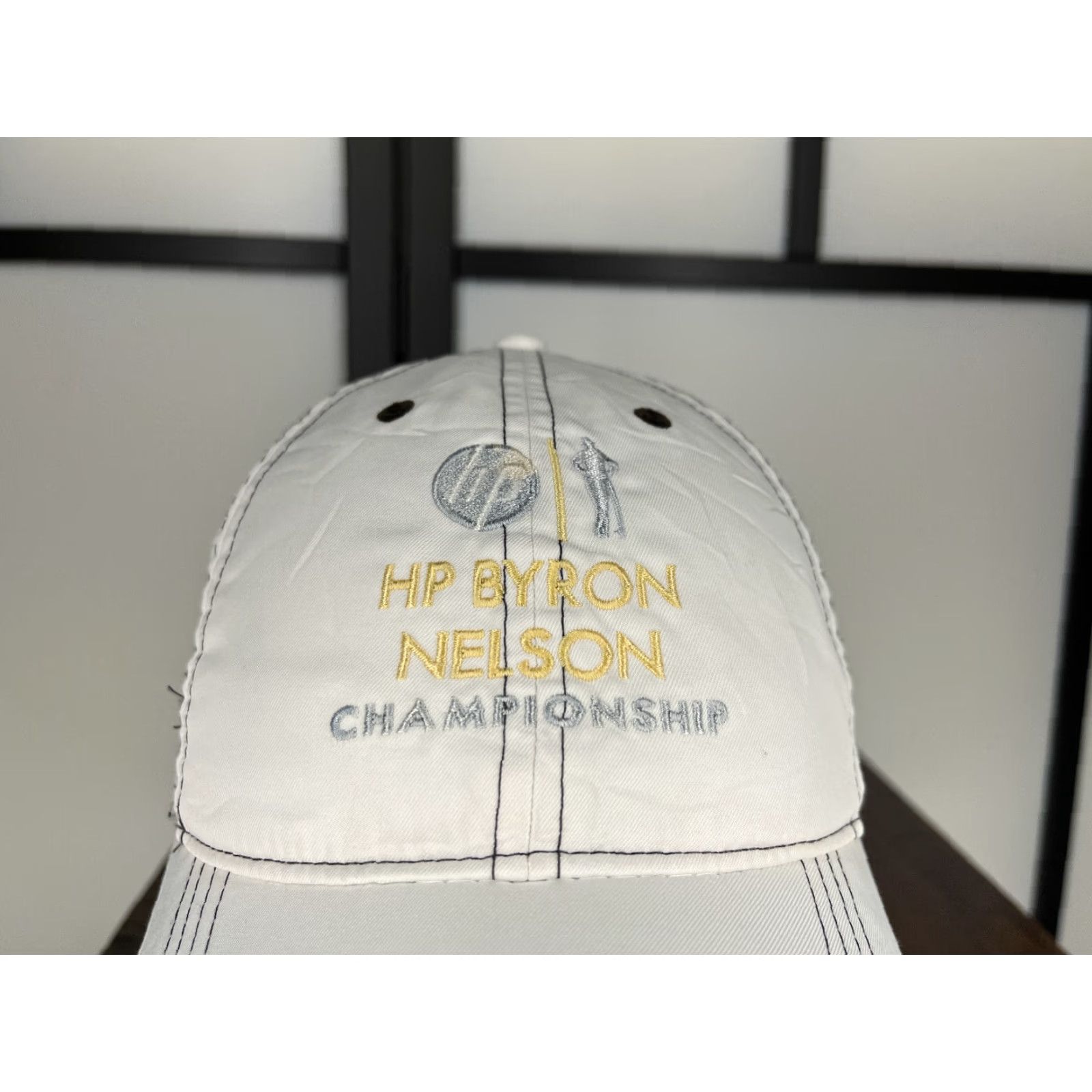 Nike Nike Golf Hat Cap Strap Back Adult OS White Poly Nike Golf Hat Cap OS White Polyester Knit Strap Back Adjustable Mens Golf Hat Size ONE SIZE - 2 Thumbnail