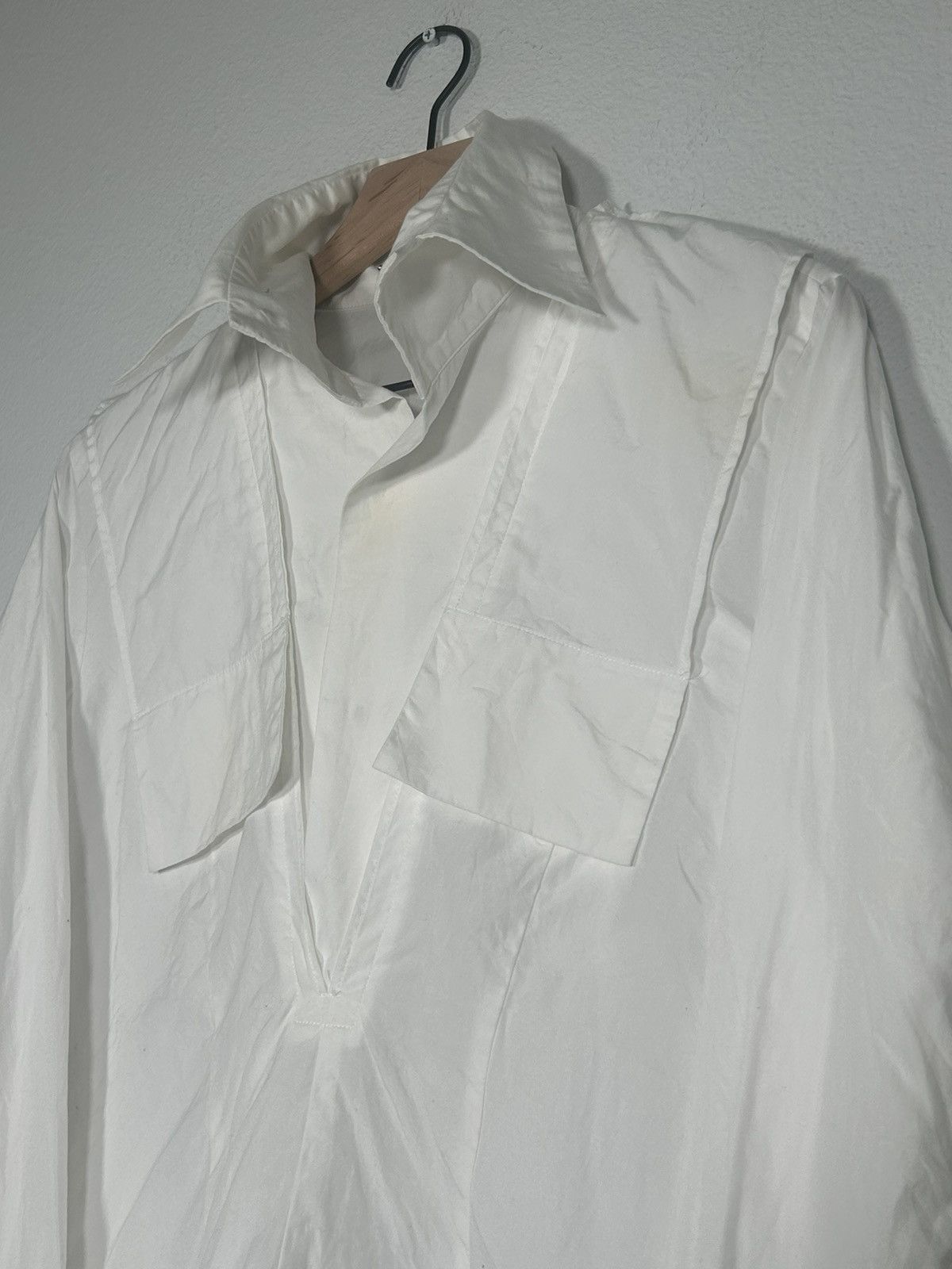 Yohji Yamamoto Layered Oversized Collar Button up Size US M / EU 48-50 / 2 - 2 Thumbnail