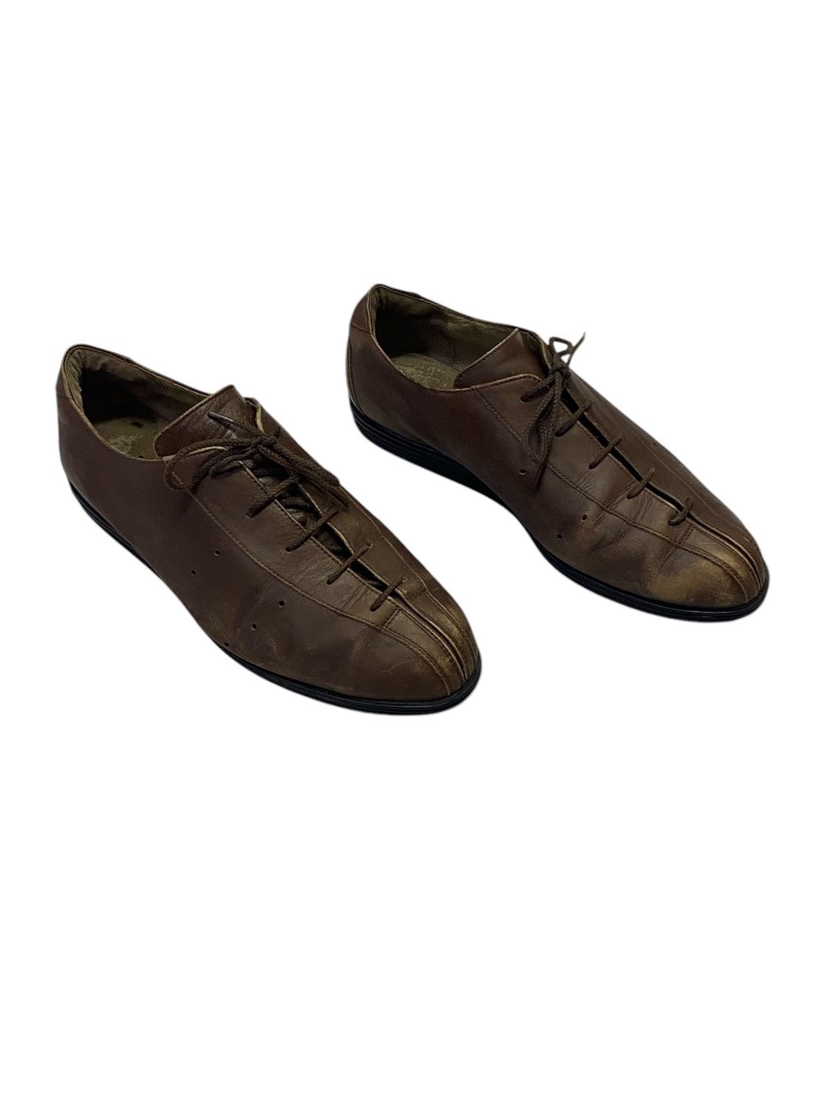 Issey Miyake Vintage 80s Issey Miyake Plegada Leather Shoes Size US 7 / EU 40 - 6 Thumbnail