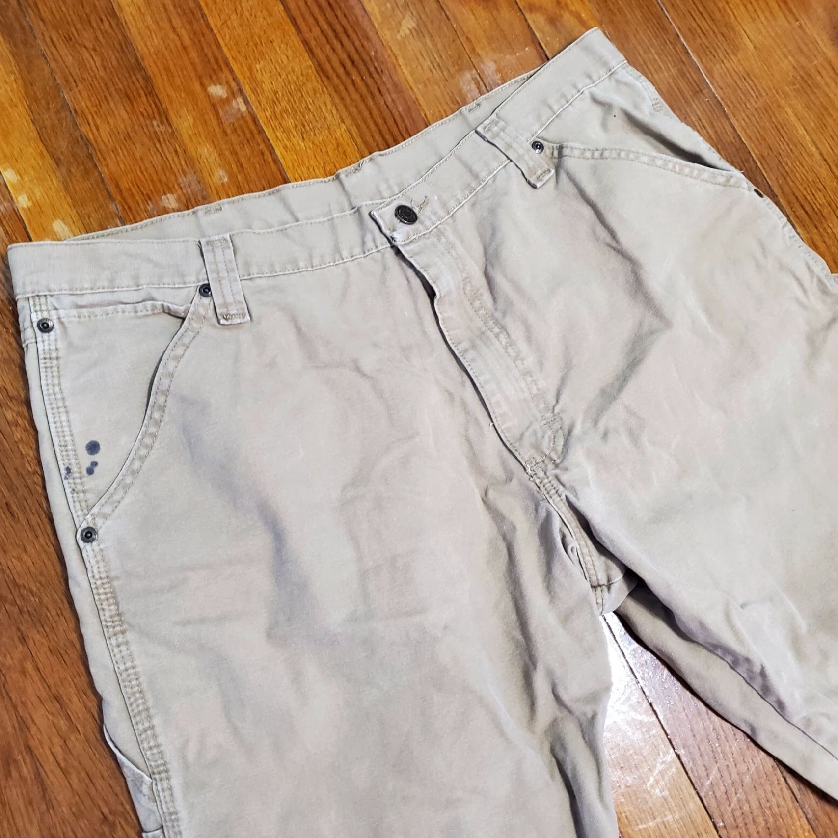Wrangler VINTAGE Wrangler Carpenter Pants Mens 38x30 Brown Distressed 5-Pocket Utility Workwear Jeans Pants Mens Regular Brown Wrangler Logo Grunge 90s Size US 38 / EU 54 - 7 Thumbnail