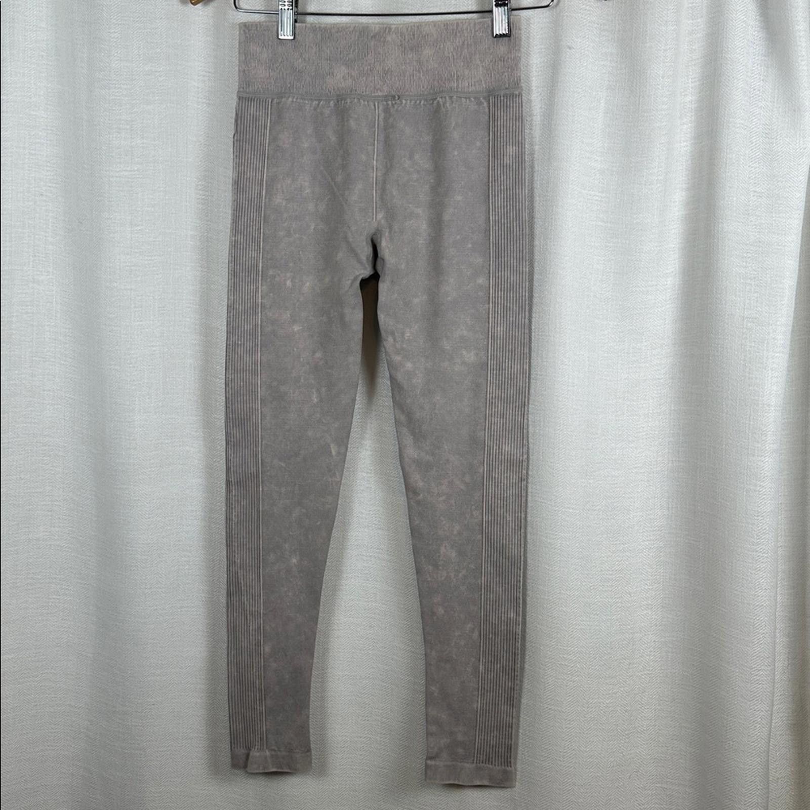 Other Ribbed high waisted small Leggings stretchy sandstone Size 28" / US 6 / IT 42 - 3 Thumbnail