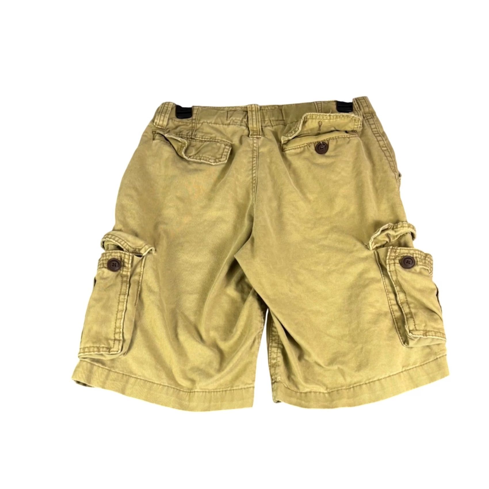 Aeropostale Aeropostale Mens Cargo Shorts Size 28 Khaki Tan Cotton Twill Drawstring Utility Size US 28 / EU 44 - 2 Thumbnail