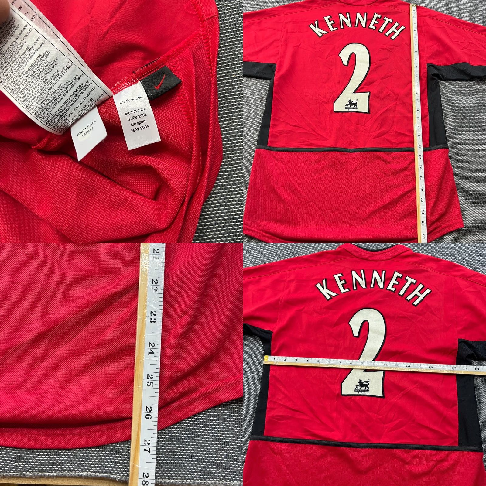 Nike Nike Manchester United 2002 2004 Home Mens Football Jersey Shirt Small Men Multicolor Athletic Quick Dry Moisture Wicking Size US S / EU 44-46 / 1 - 8 Thumbnail