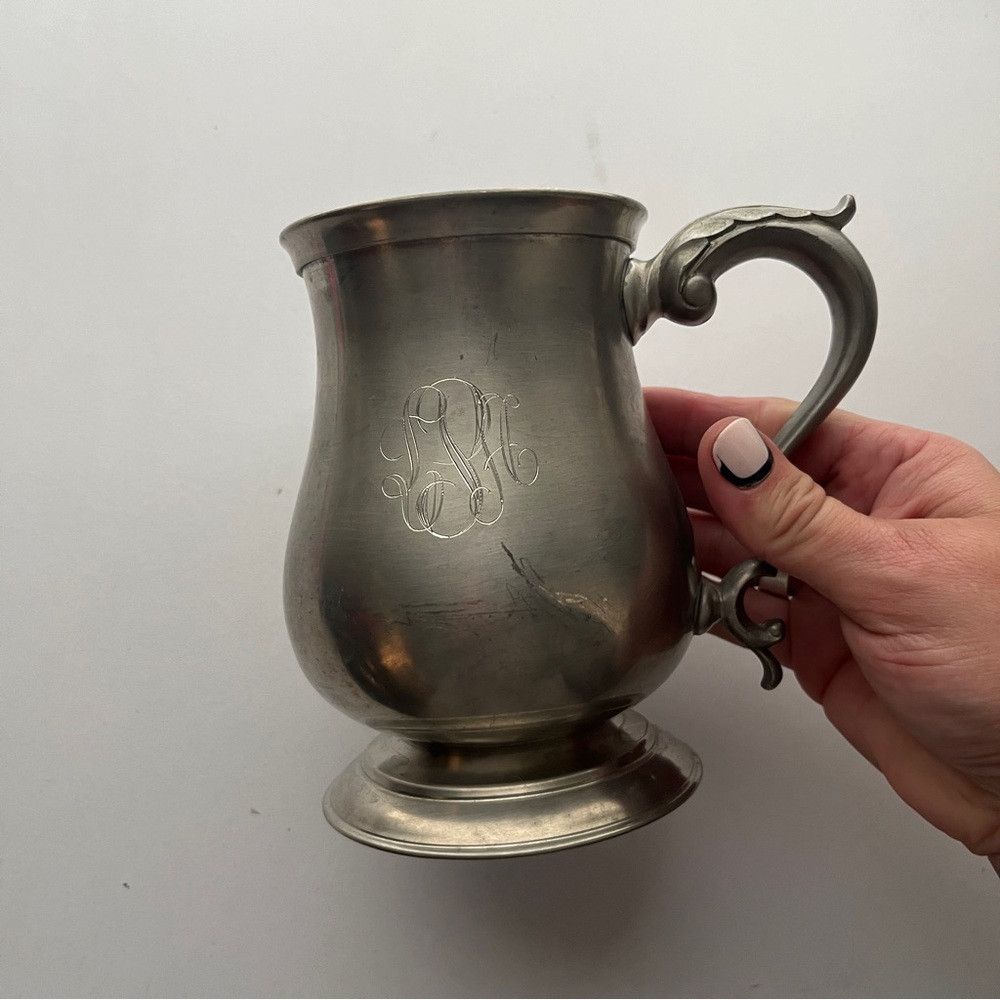 Designer Vintage Stieff Williamsburg Pewter Stein Tankard Mug Size ONE SIZE - 5 Thumbnail