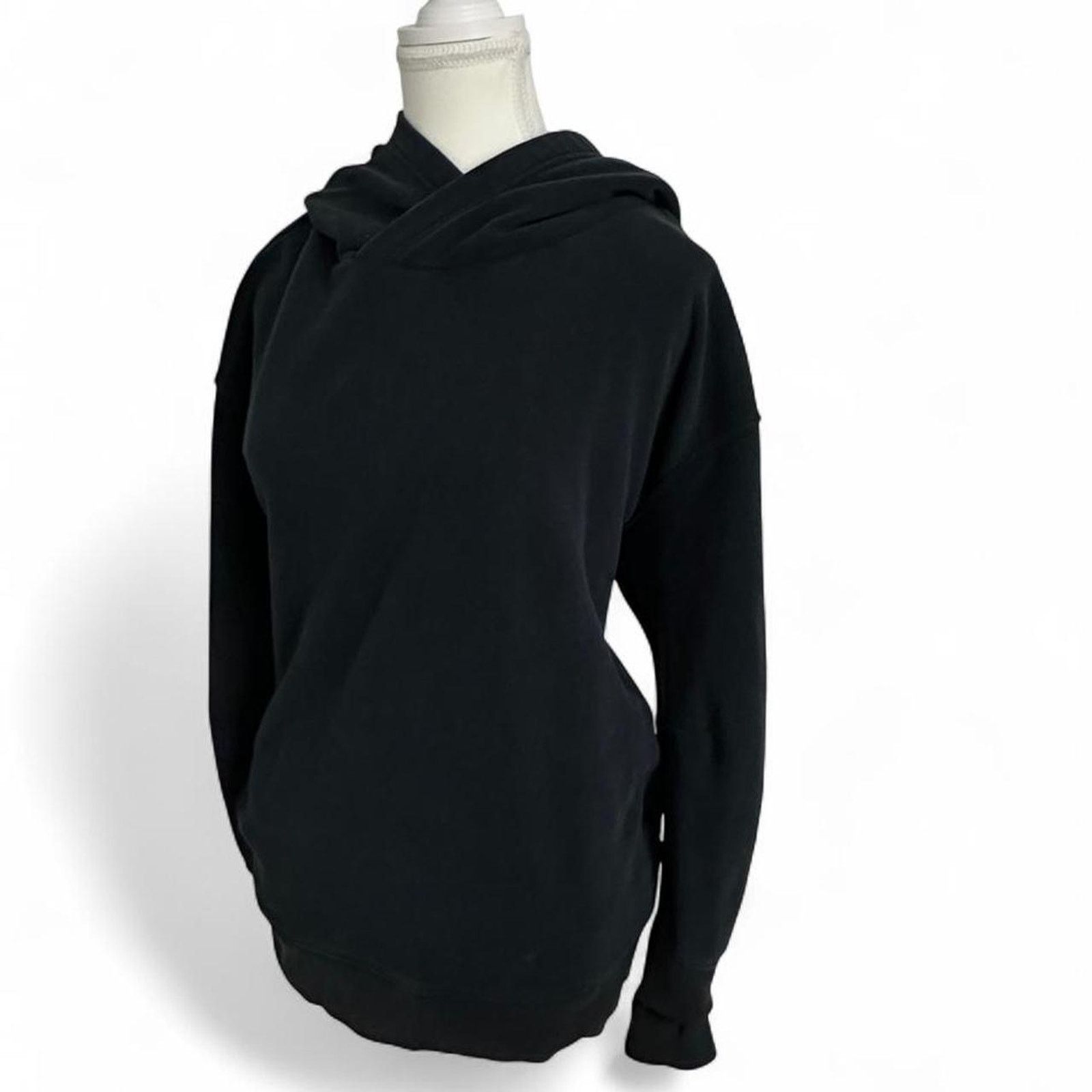 Free People Free People Black Cotton Hoodie Size Medium Relaxed Fit Size M / US 6-8 / IT 42-44 - 3 Thumbnail