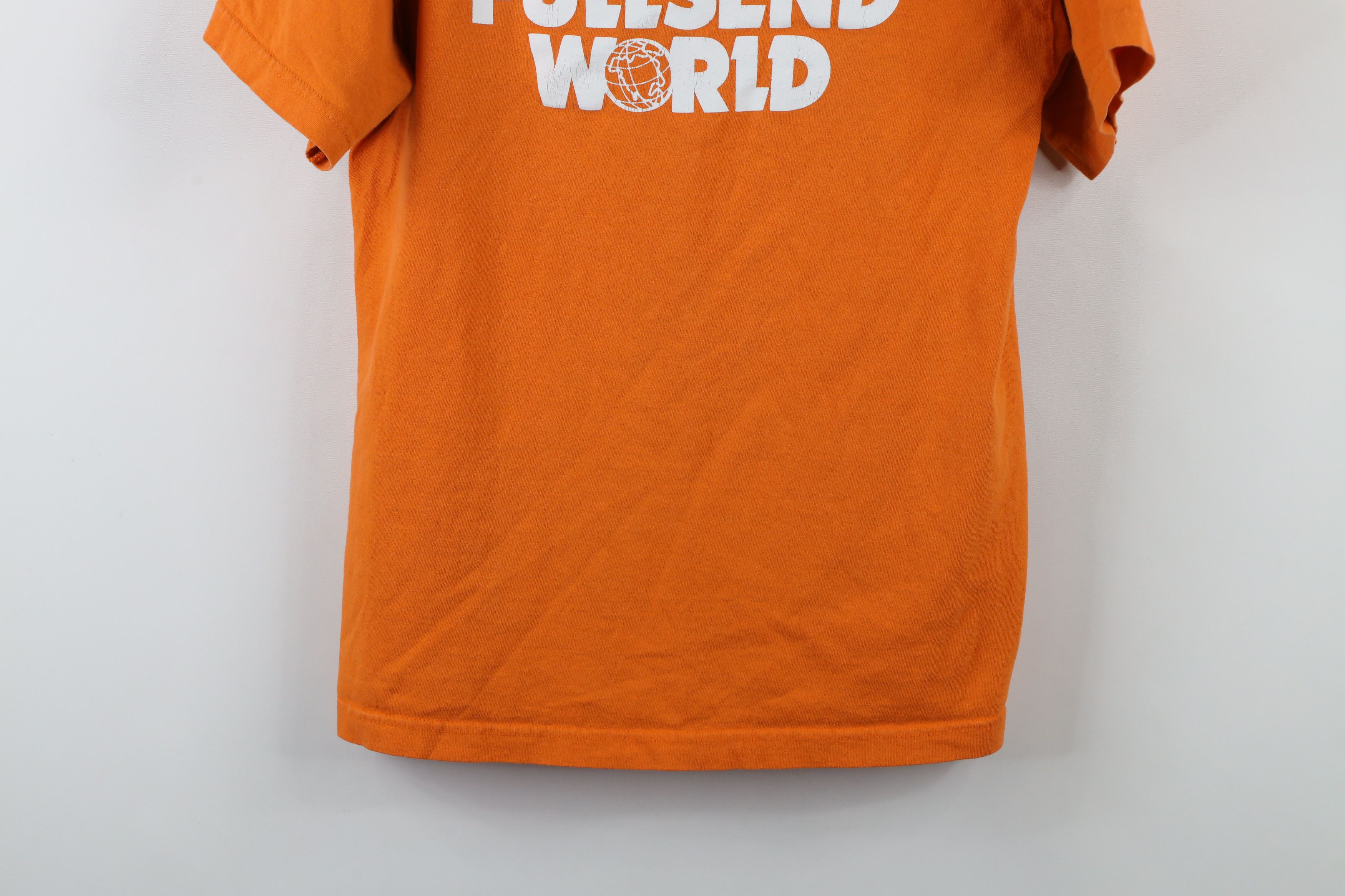 Vintage Streetwear Nelk Boys Full Send World T-Shirt Orange Size US M / EU 48-50 / 2 - 3 Thumbnail