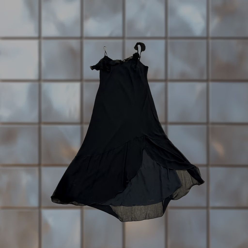 Aritzia NWT Aritzia Wilfred Engage Dress Black Rosette Chiffon Medium Midi XL Size XL / US 12-14 / IT 48-50 - 1 Thumbnail