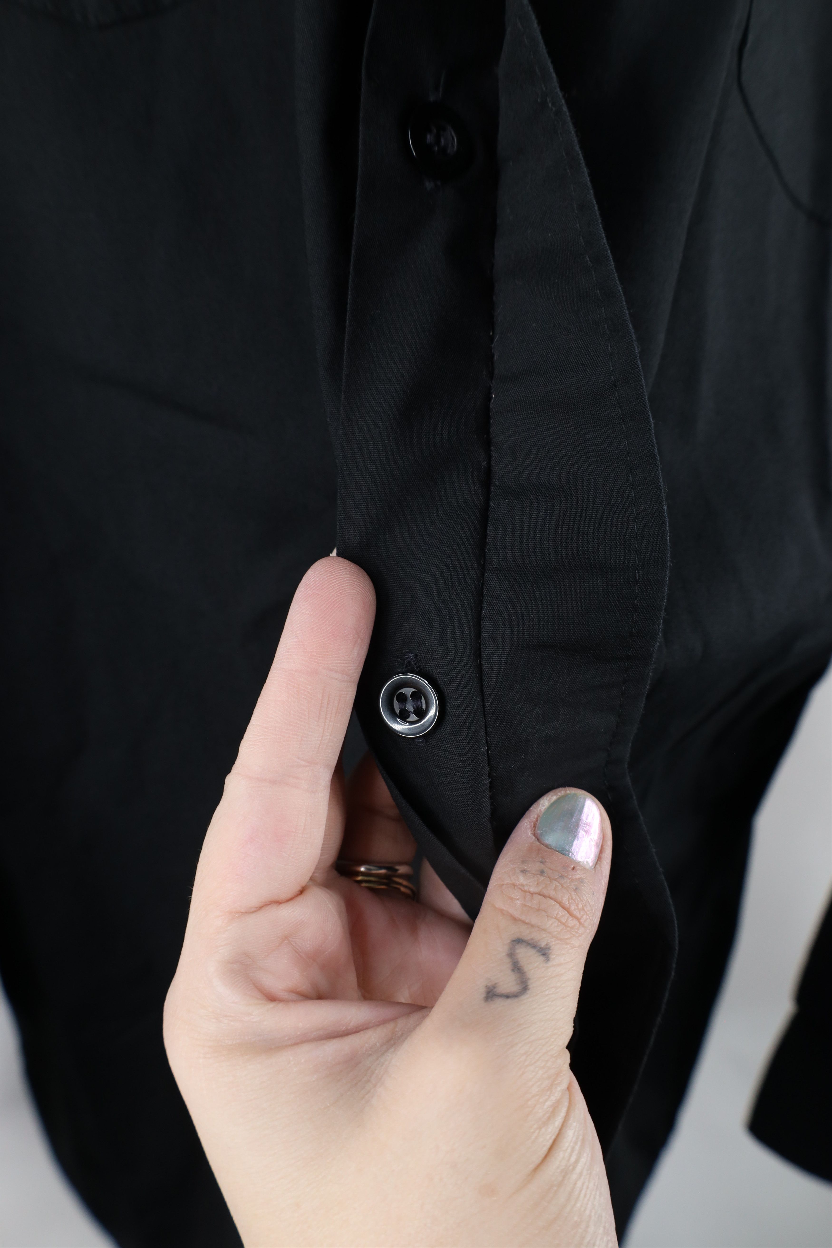 Vintage Vintage 60s 70s Streetwear Collar Button Shirt Black USA Size US M / EU 48-50 / 2 - 8 Thumbnail