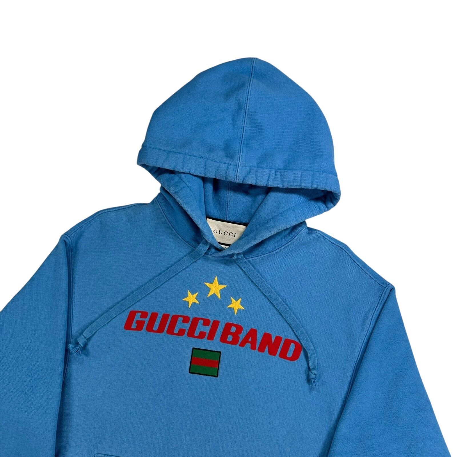 Gucci Gucci Size S Sweatshirt Baby Blue Embroidered Band Logo Size US S / EU 44-46 / 1 - 5 Thumbnail