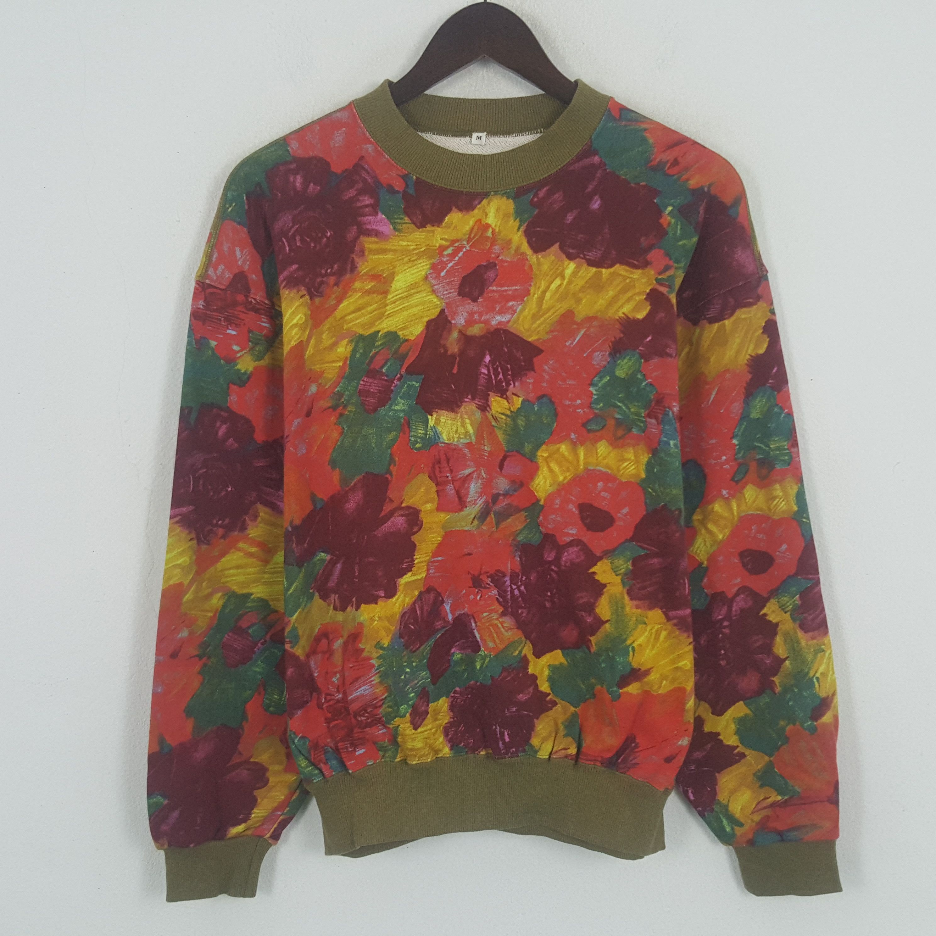Vintage Vintage Flower Art Season Sweatshirt Size US M / EU 48-50 / 2 - 1 Thumbnail