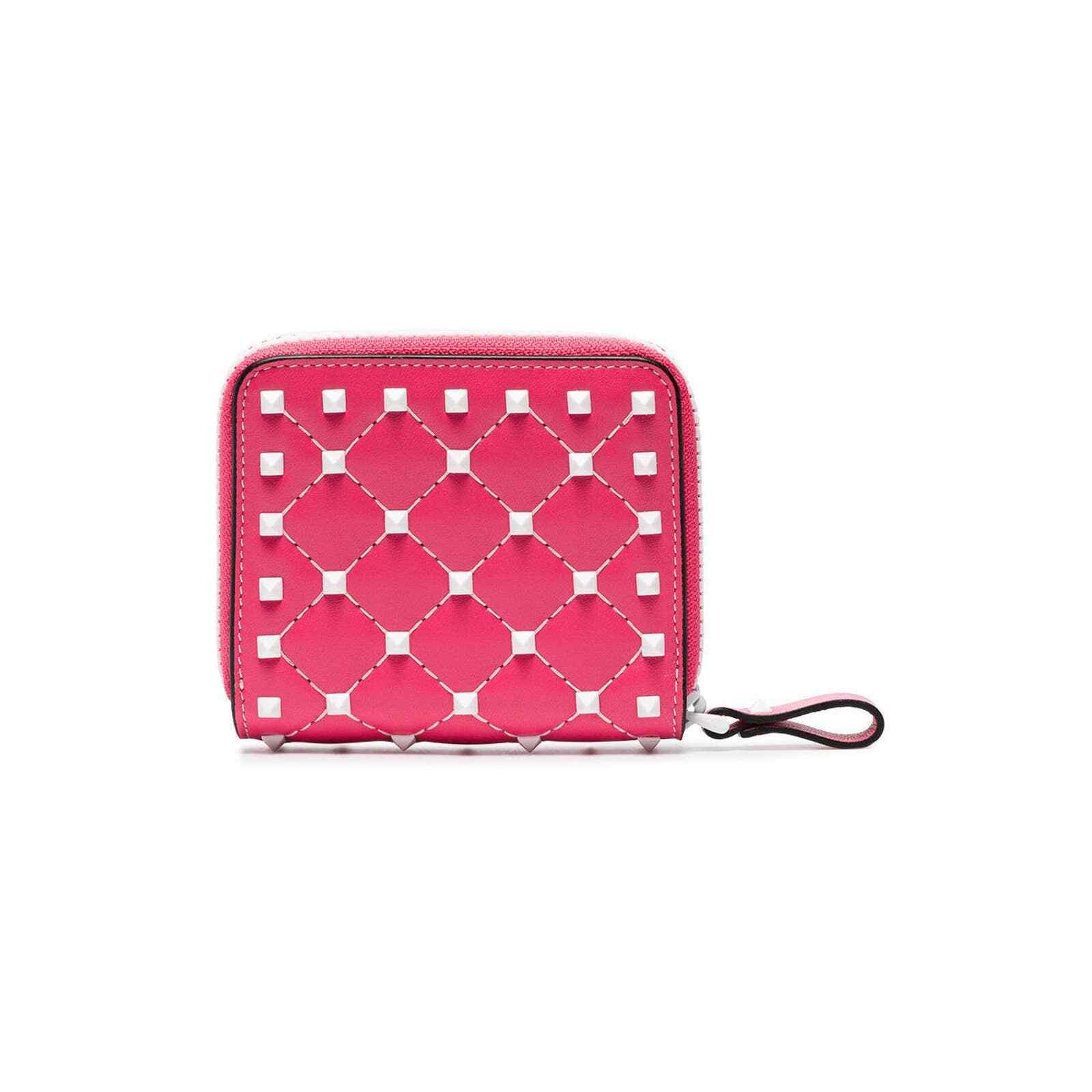 Valentino Valentino Spike Leather Small Zipper French Compact Wallet Size ONE SIZE - 3 Thumbnail