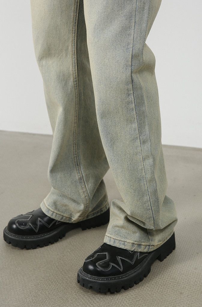 Designer × Japanese Brand Versatile wide-leg washed jeans Size US 32 / EU 48 - 3 Thumbnail