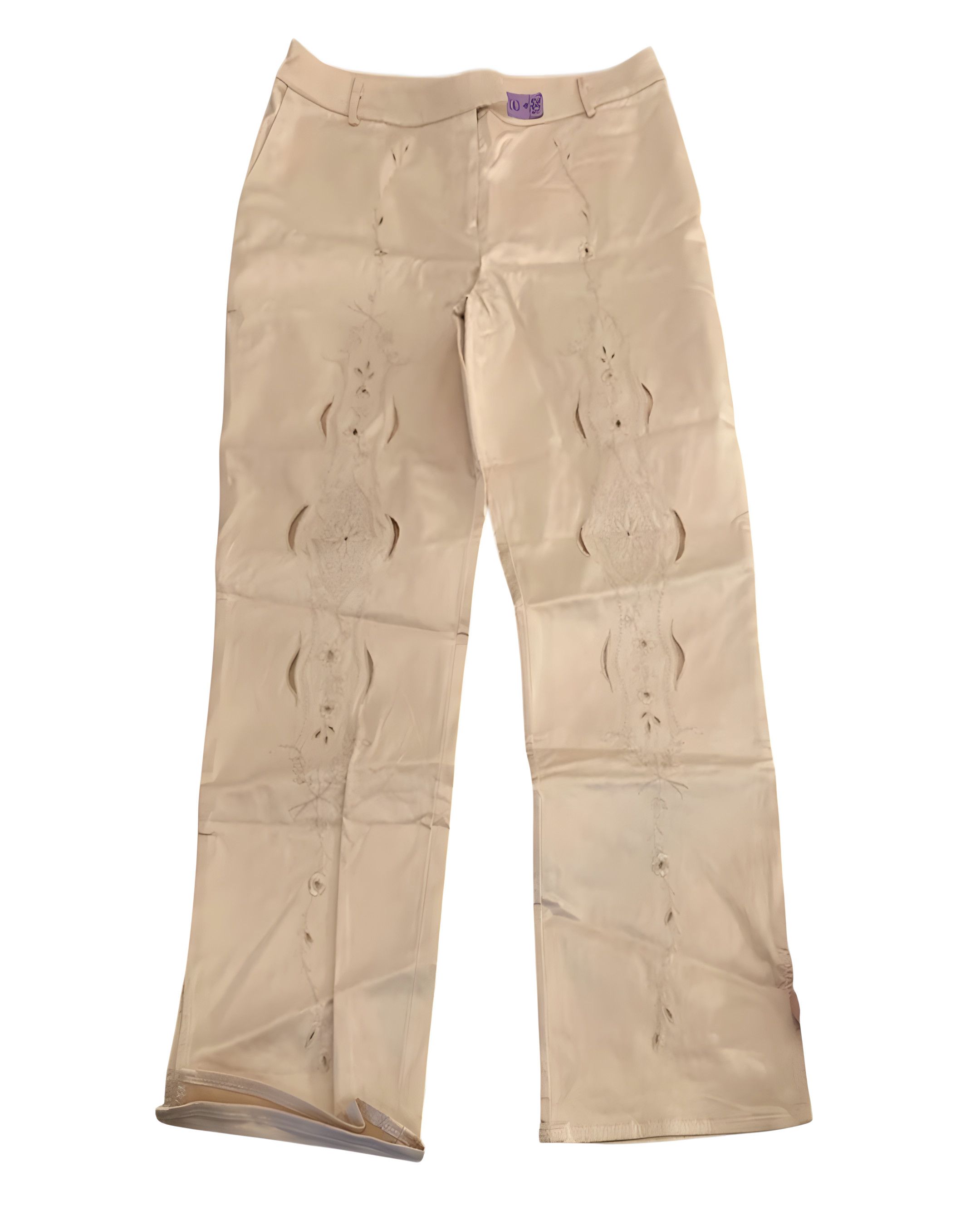 Cavalli Class Class Roberto Cavalli Cutwork Embroidered Trousers, 2000s Size US 34 / EU 50 - 1 Thumbnail
