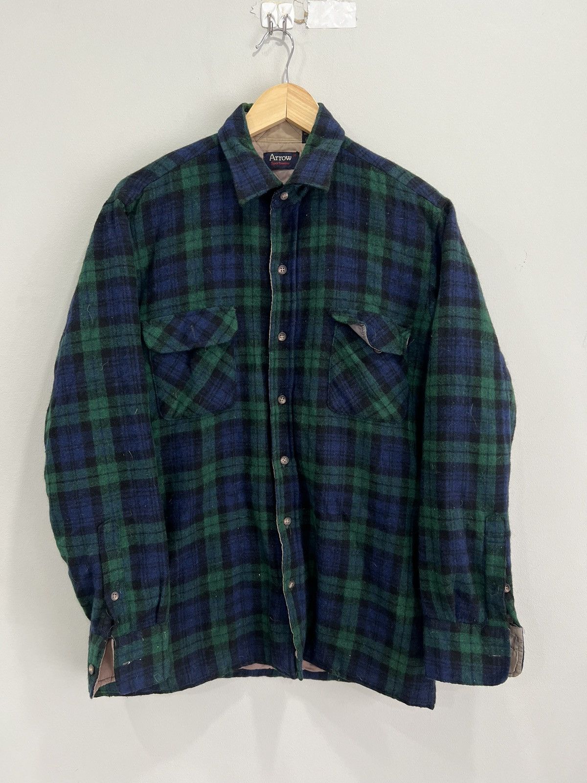 Arrow Vintage 90s Arrow Plaid Flannel Button Up Shirt Size US M / EU 48-50 / 2 - 1 Thumbnail