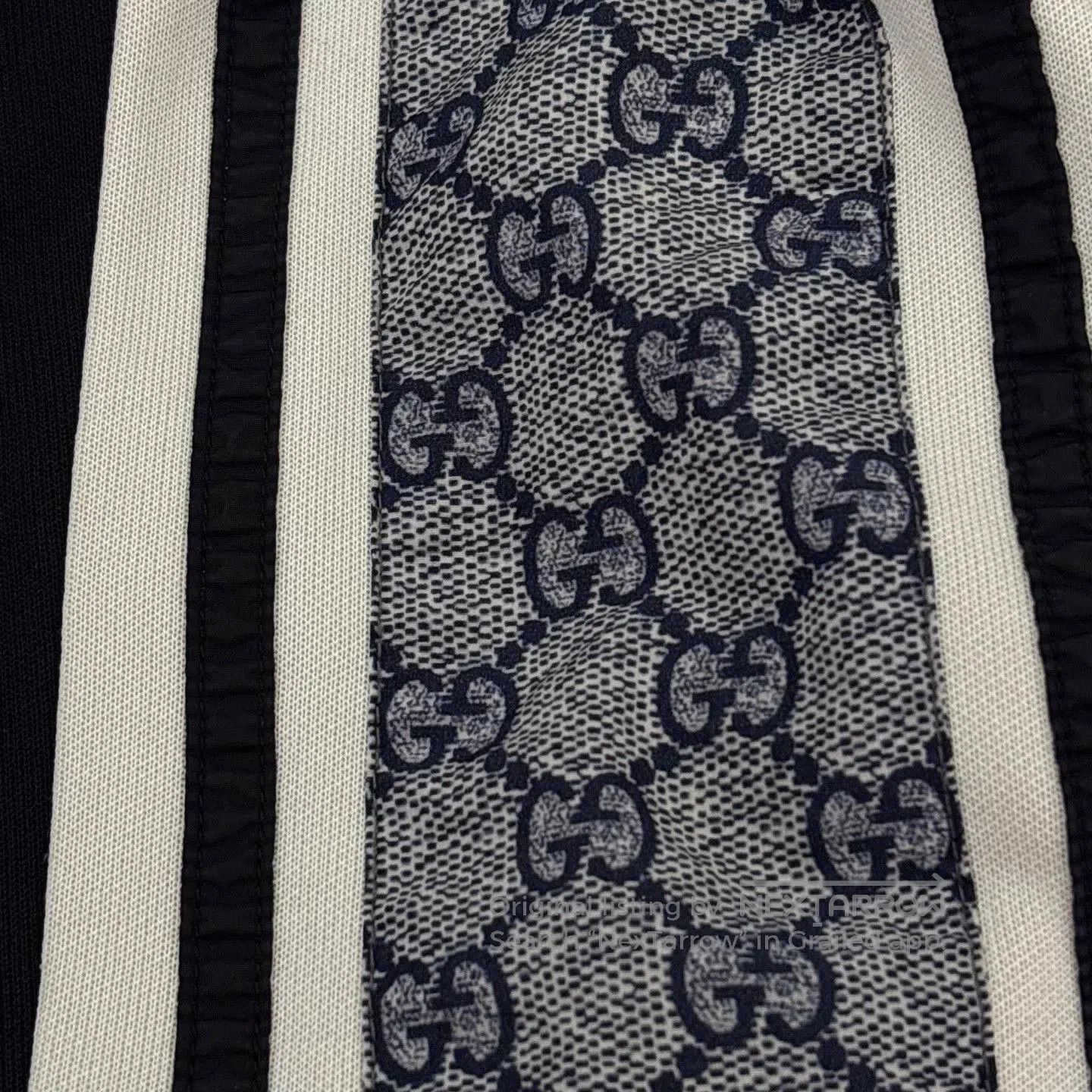Gucci Black Shorts with Patterned Side Stripes. Size US 30 / EU 46 - 6 Thumbnail