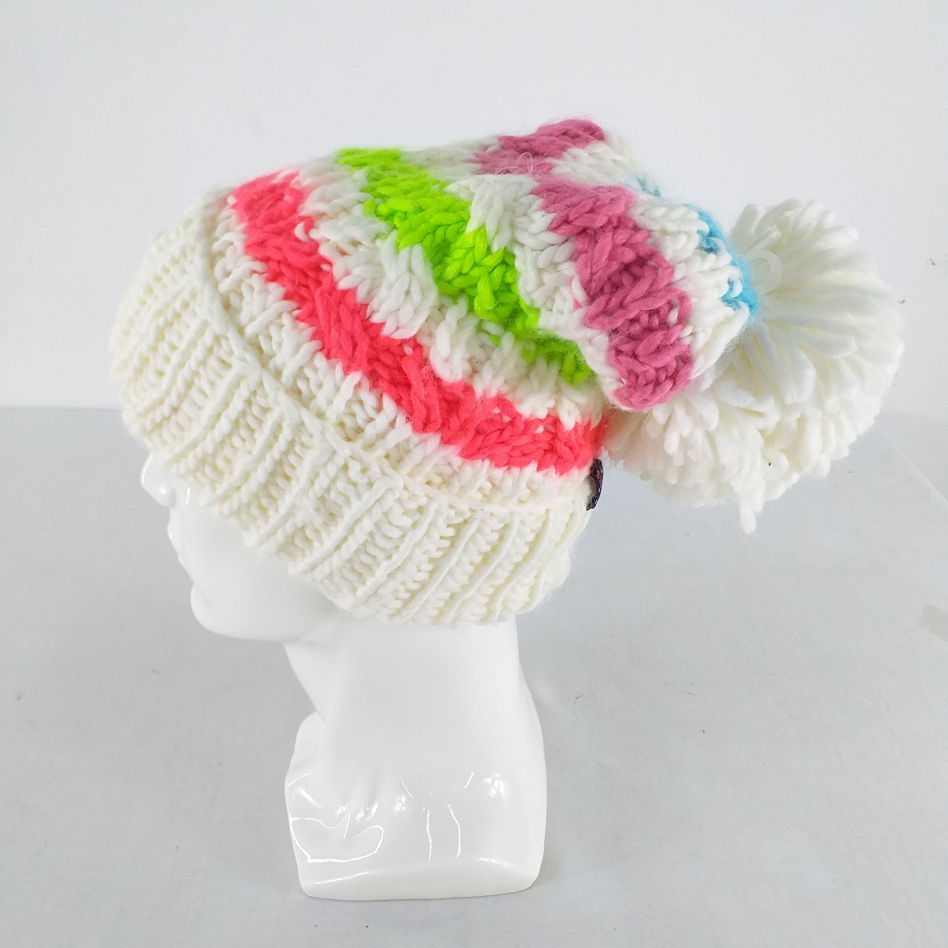 Japanese Brand Colorful Stripes Snow Cap Hat Beanie -BN367 Size ONE SIZE - 1 Thumbnail