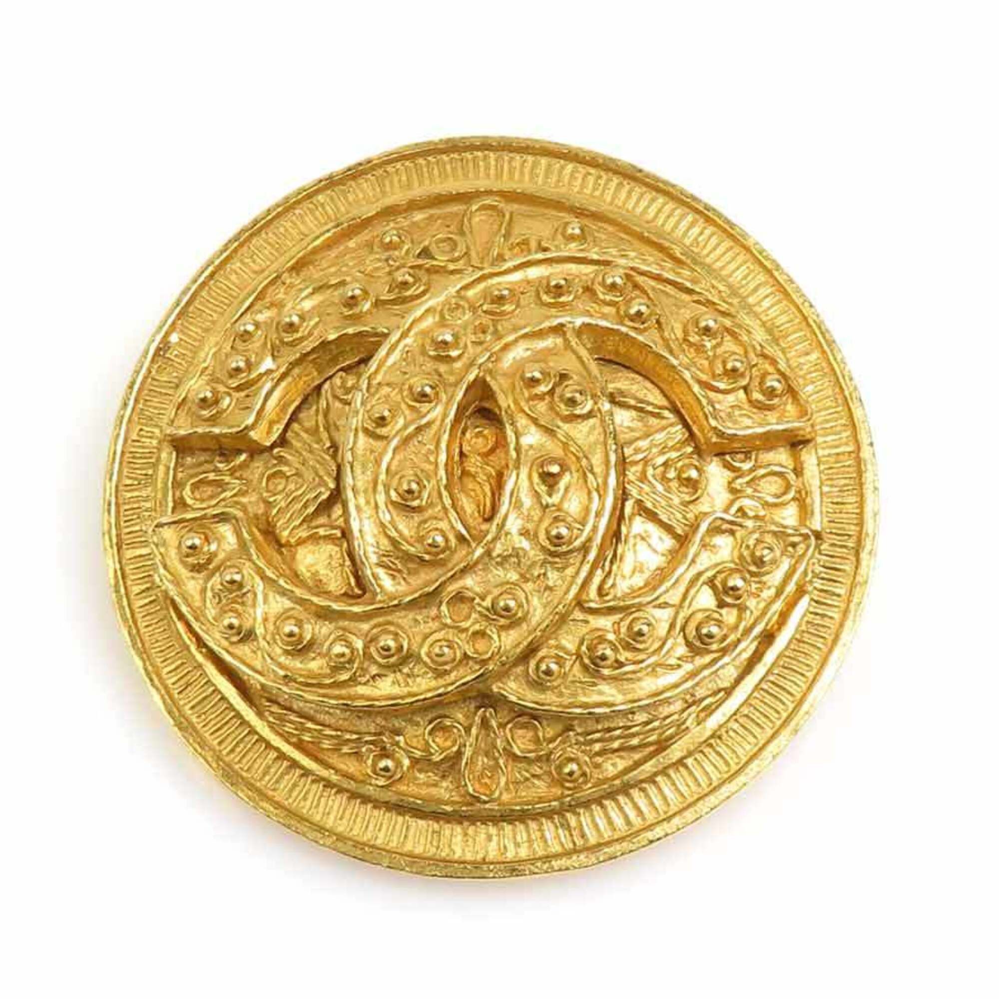 Chanel Chanel brooch, Coco Mark, metal, gold, women's, free shipping, e61706a Size ONE SIZE - 1 Thumbnail